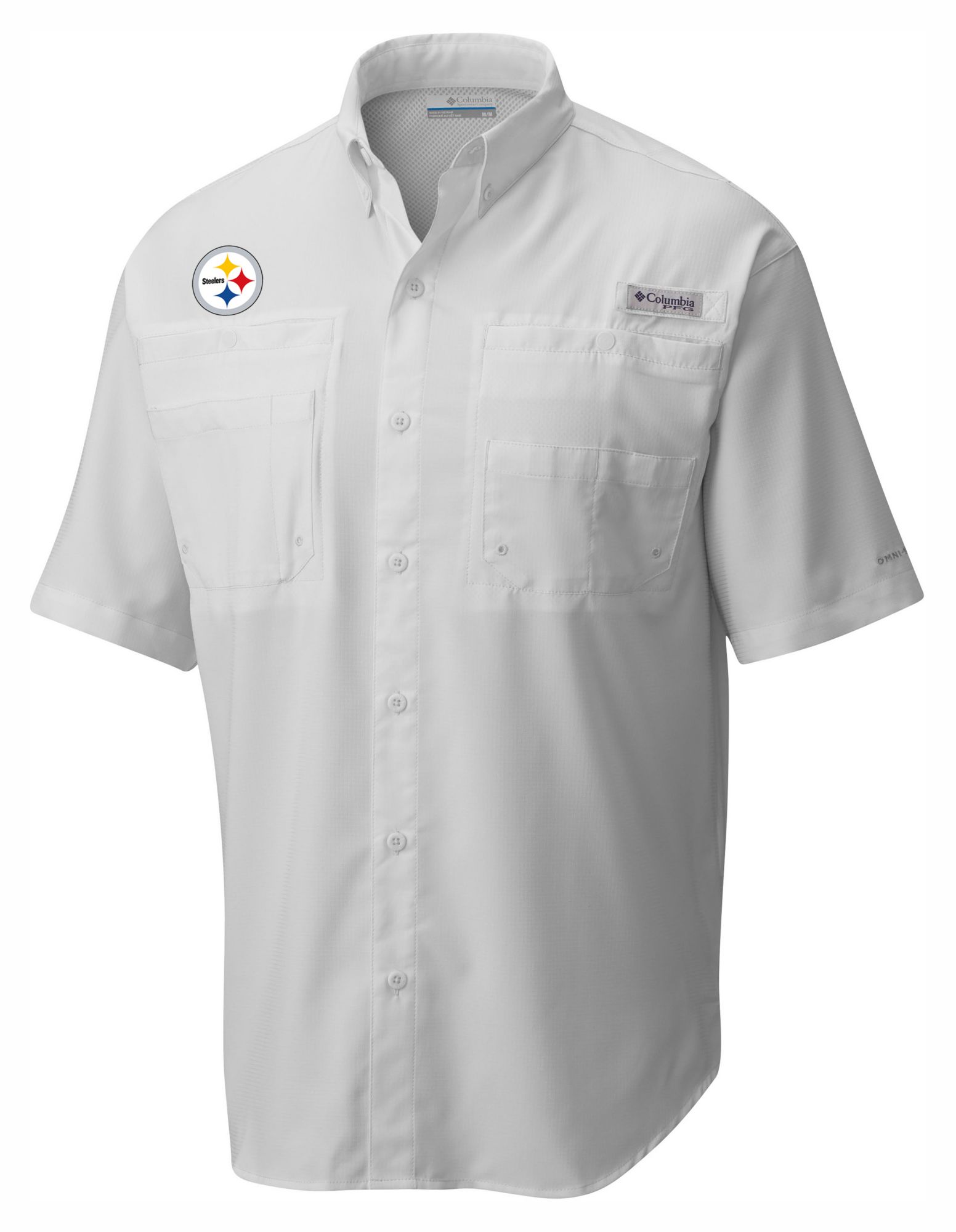 Columbia Men's Pittsburgh Steelers White Tamiami Shirt