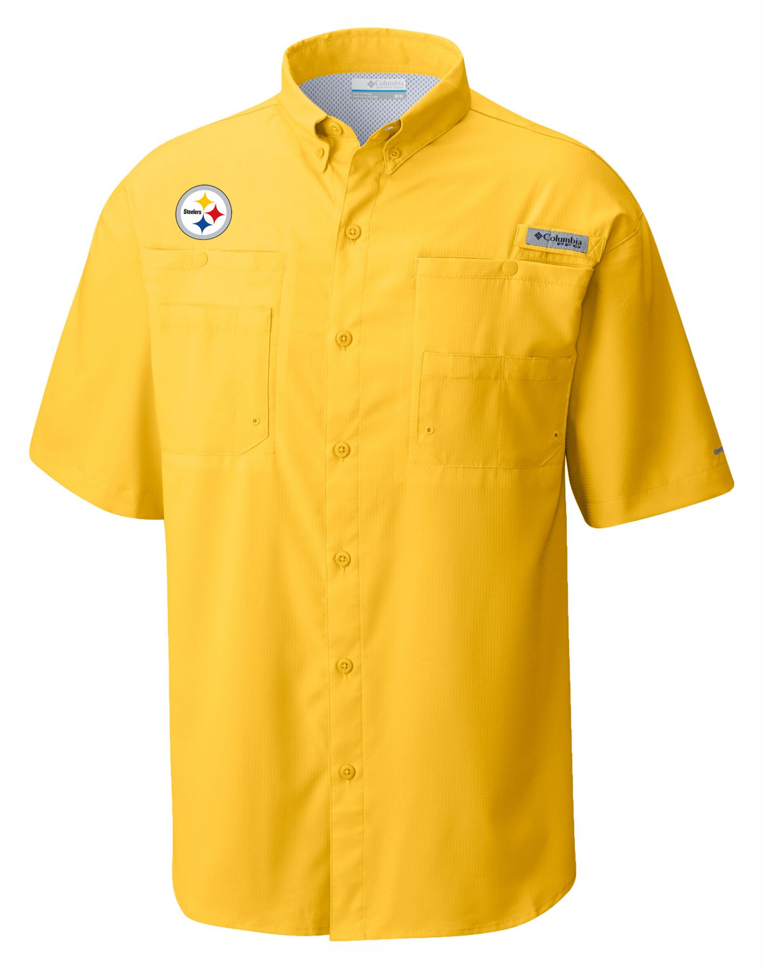 Columbia Men's Pittsburgh Steelers Yellow Tamiami Shirt