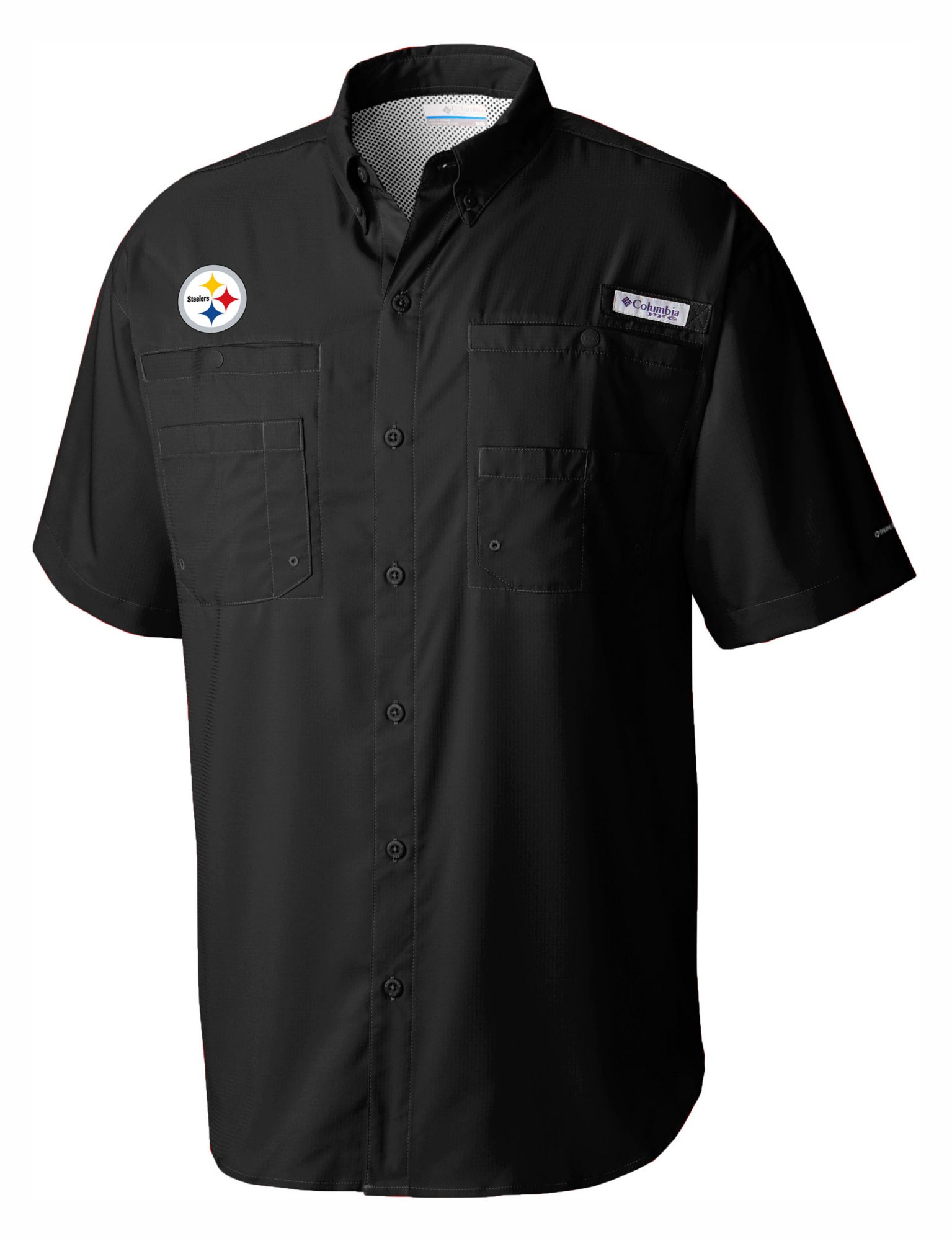 Columbia Men's Pittsburgh Steelers Black Tamiami Shirt