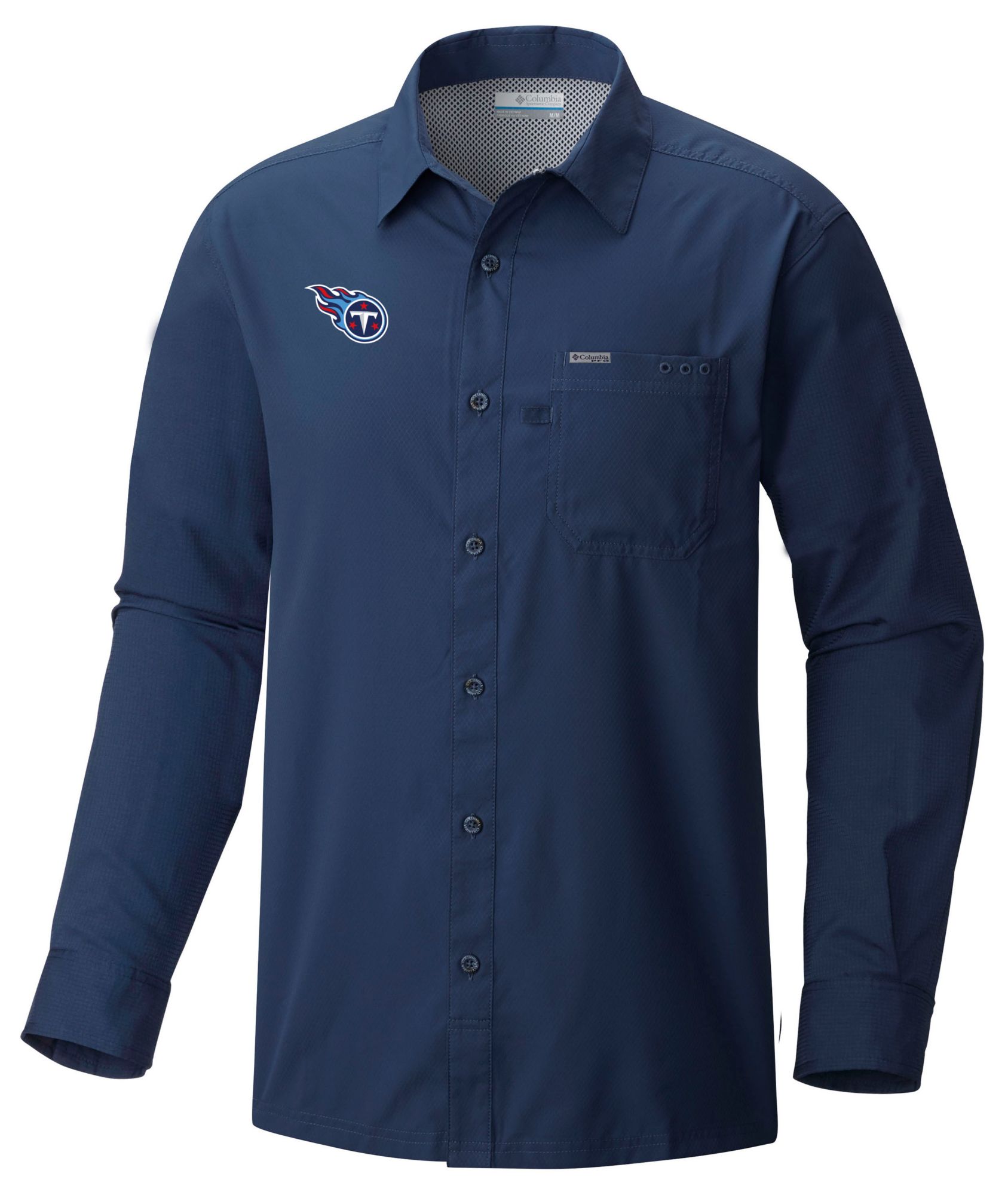 Columbia Men's Tennessee Titans Navy Slack Tide Long Sleeve T-Shirt