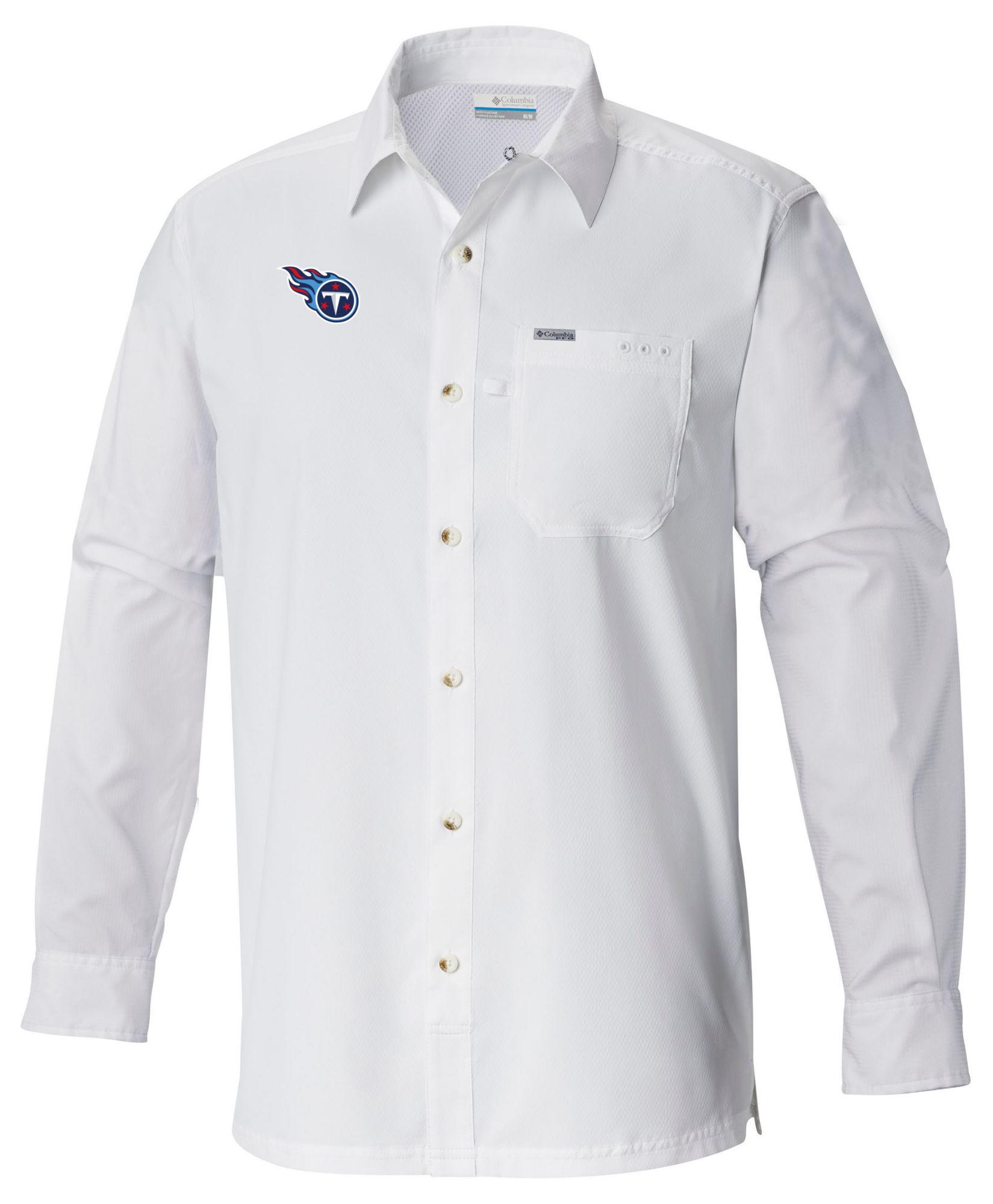 Columbia Men's Tennessee Titans White Slack Tide Long Sleeve T-Shirt