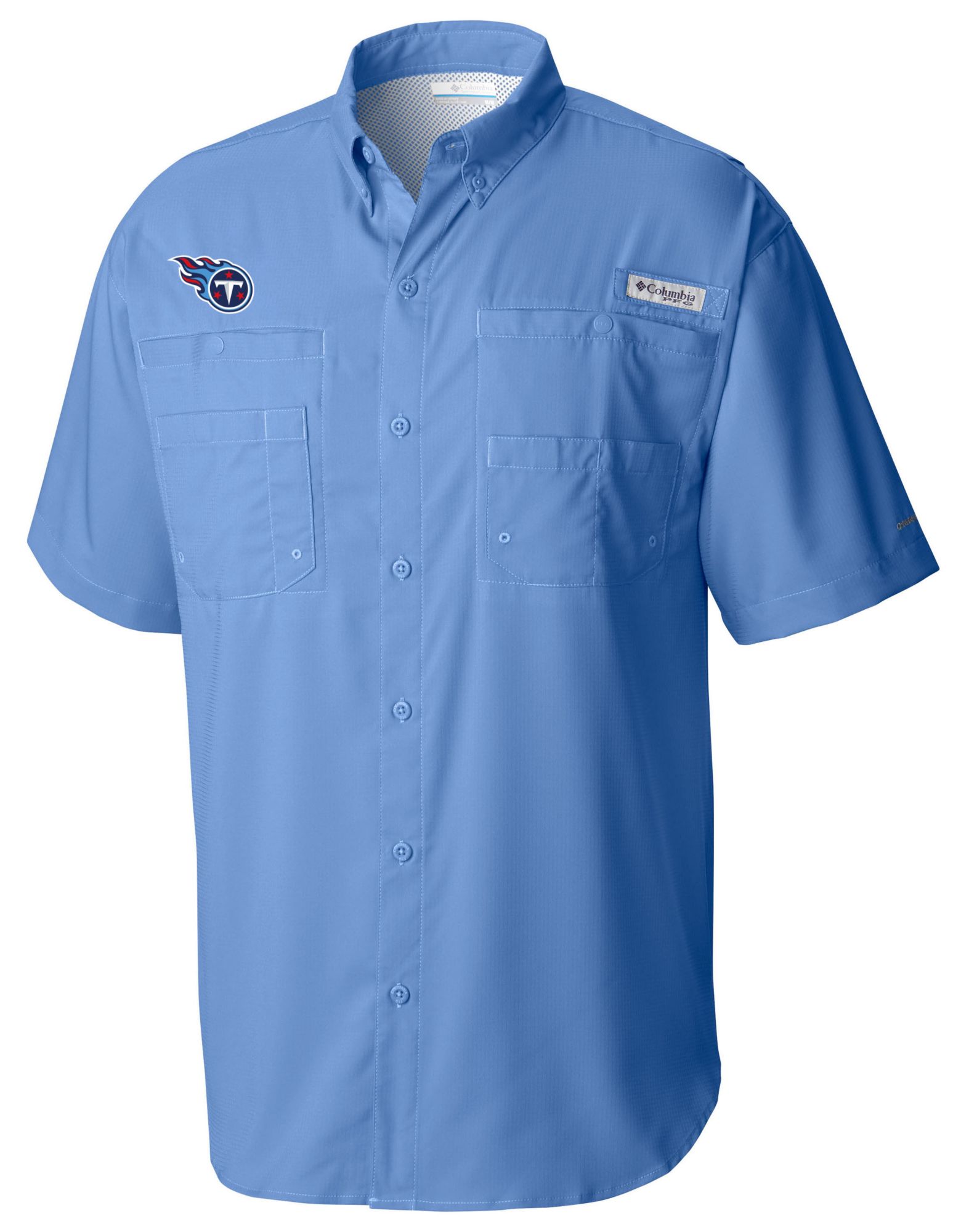 Columbia Men's Tennessee Titans Blue Tamiami Shirt