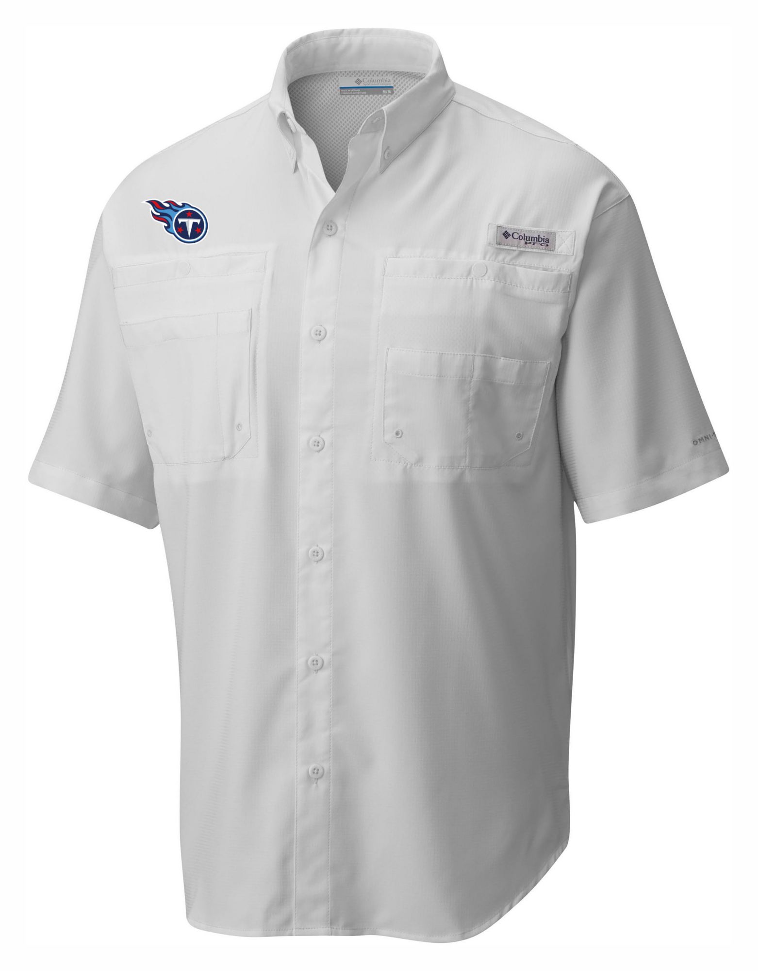 Columbia Men's Tennessee Titans White Tamiami Shirt