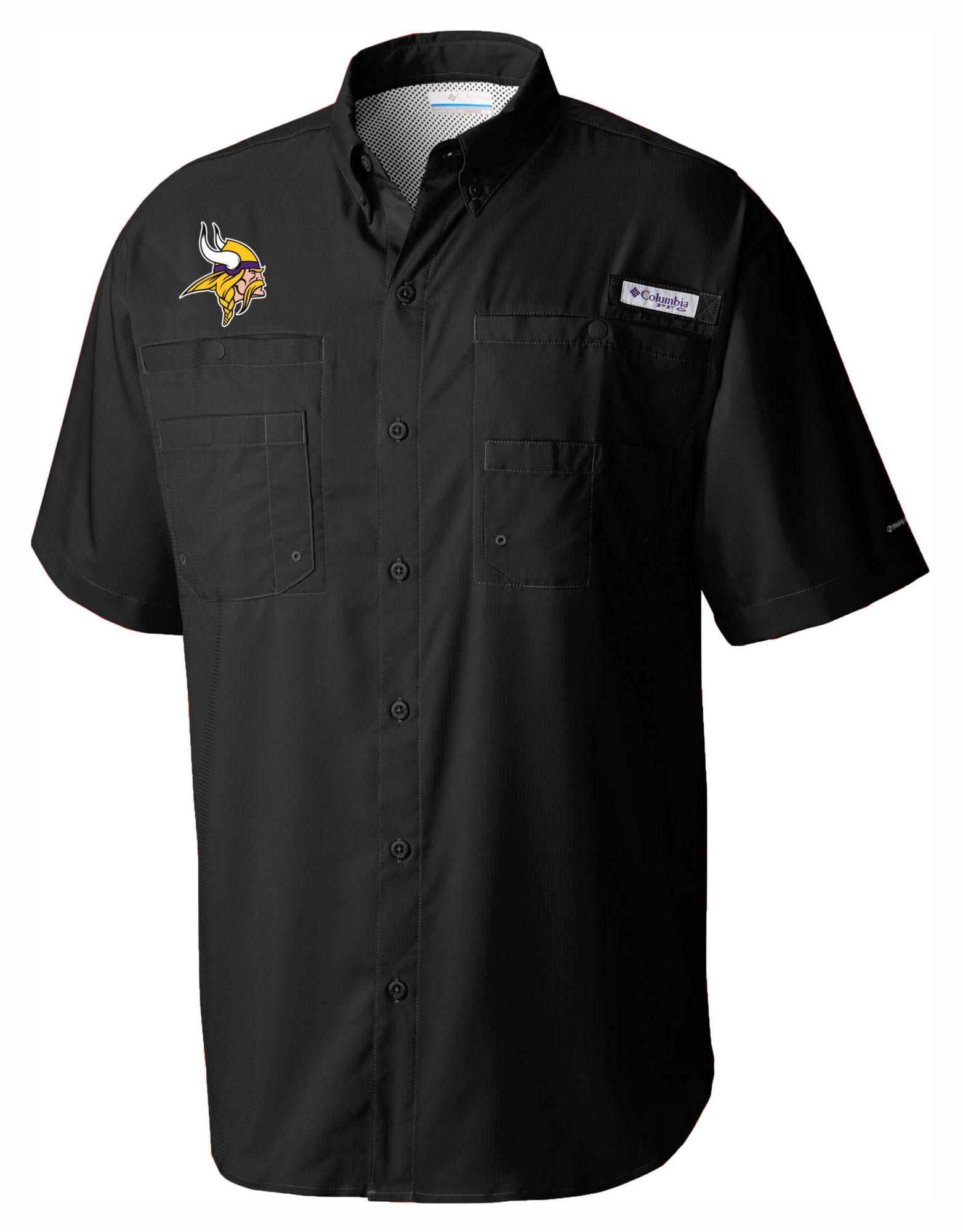Columbia Men's Minnesota Vikings Black Tamiami Shirt