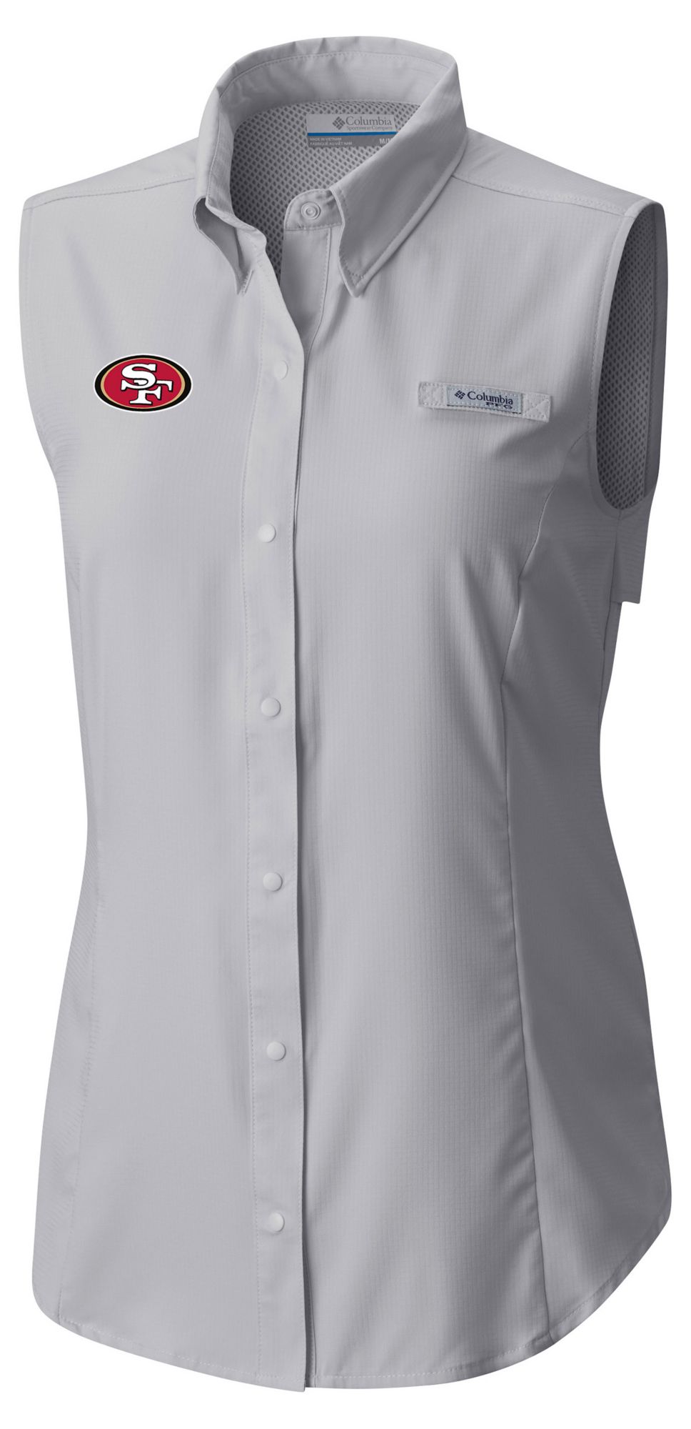 Columbia Women's San Francisco 49ers Grey Tamiami Sleeveless Shirt