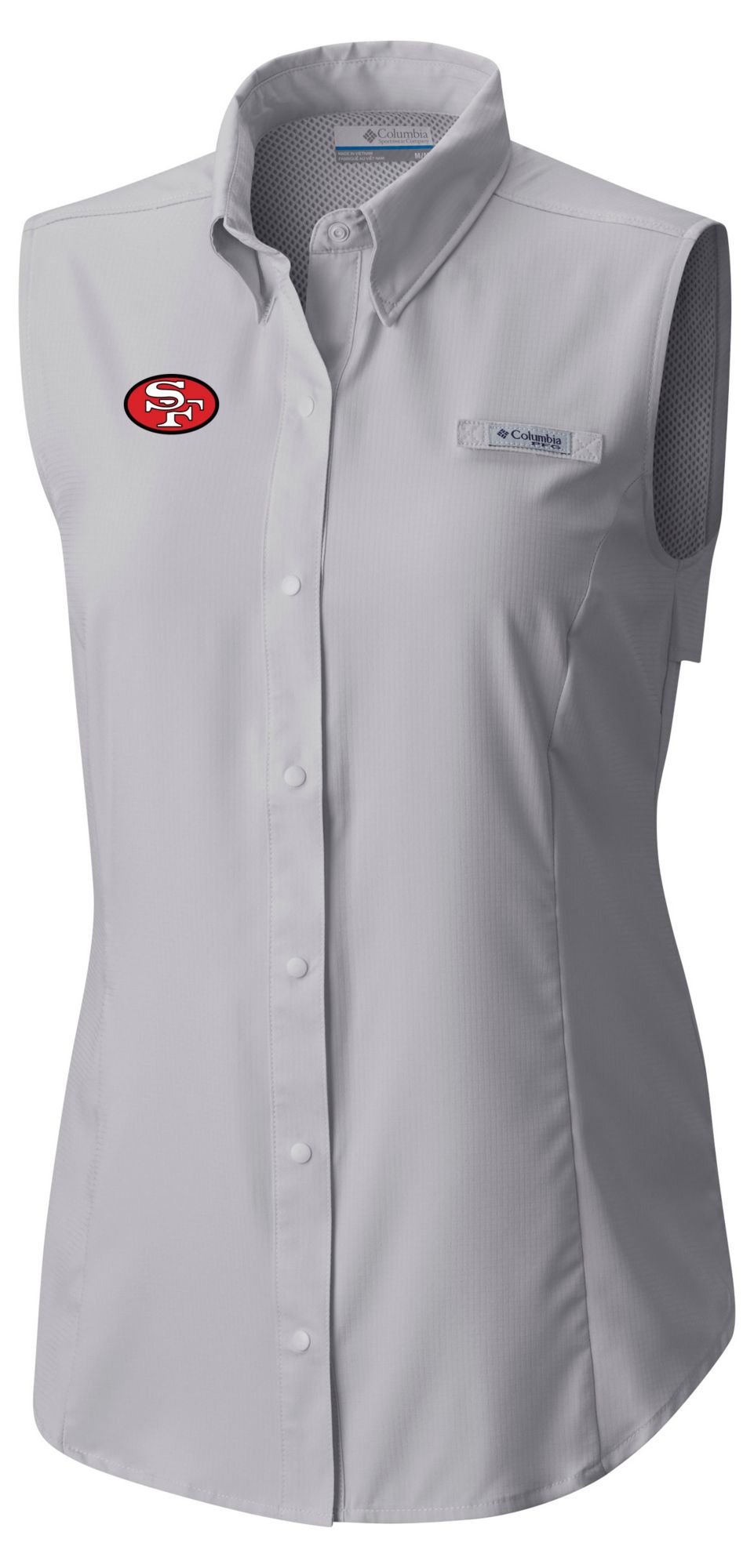Columbia Women's San Francisco 49ers Grey Tamiami Sleeveless Shirt