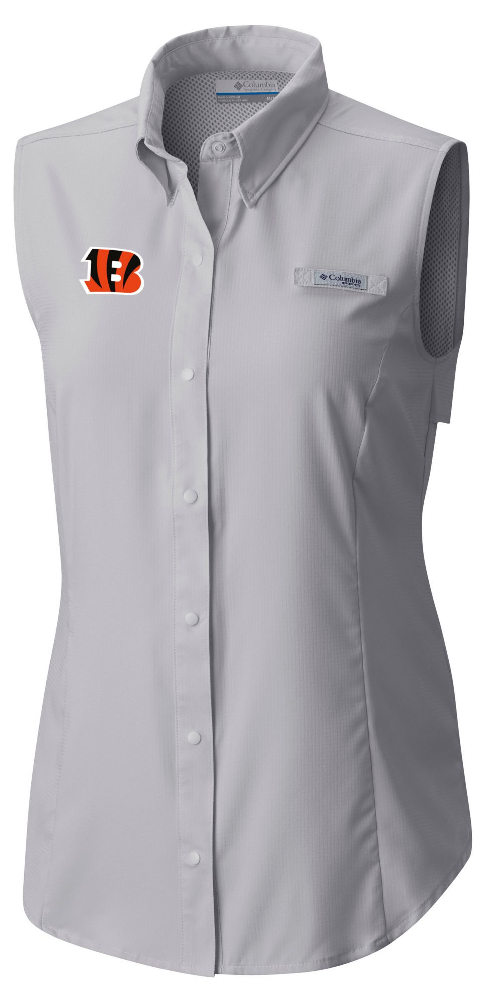 Columbia Women's Cincinnati Bengals Grey Tamiami Sleeveless Shirt