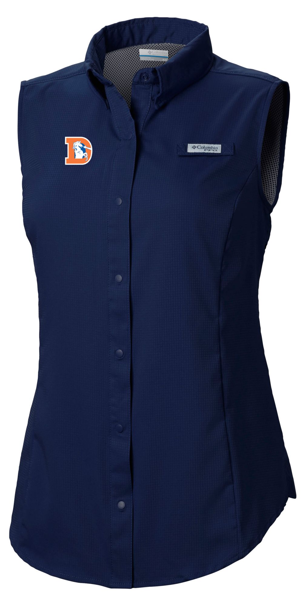 Columbia Women's Denver Broncos Navy Tamiami Sleeveless Shirt