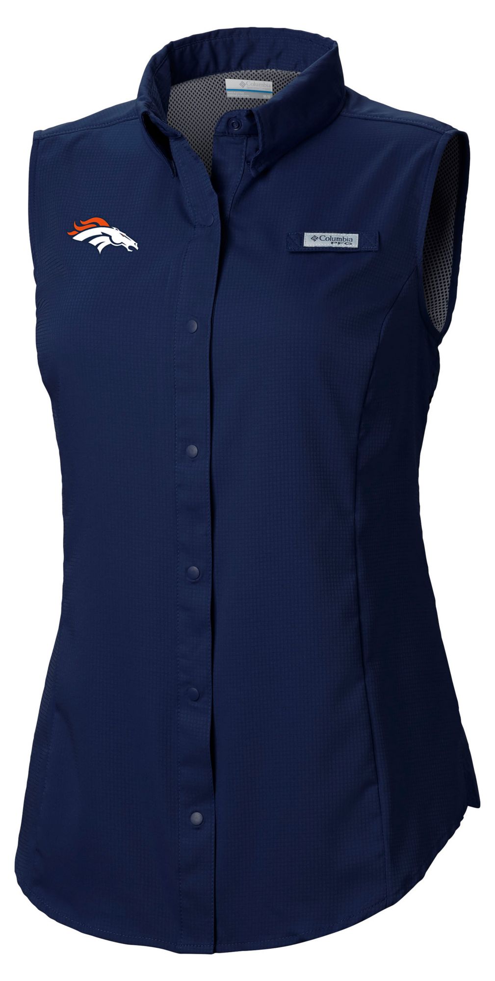 Columbia Women's Denver Broncos Navy Tamiami Sleeveless Shirt