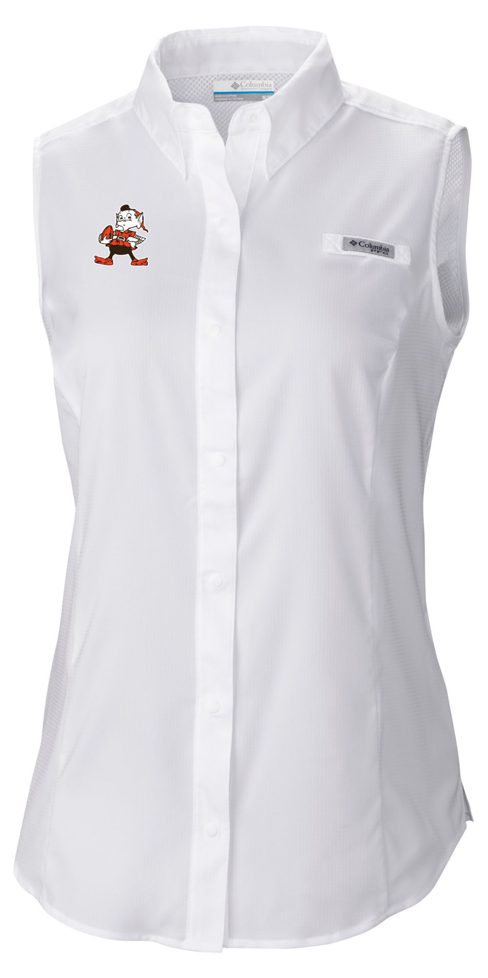 Columbia Women's Cleveland Browns White Tamiami Sleeveless Shirt