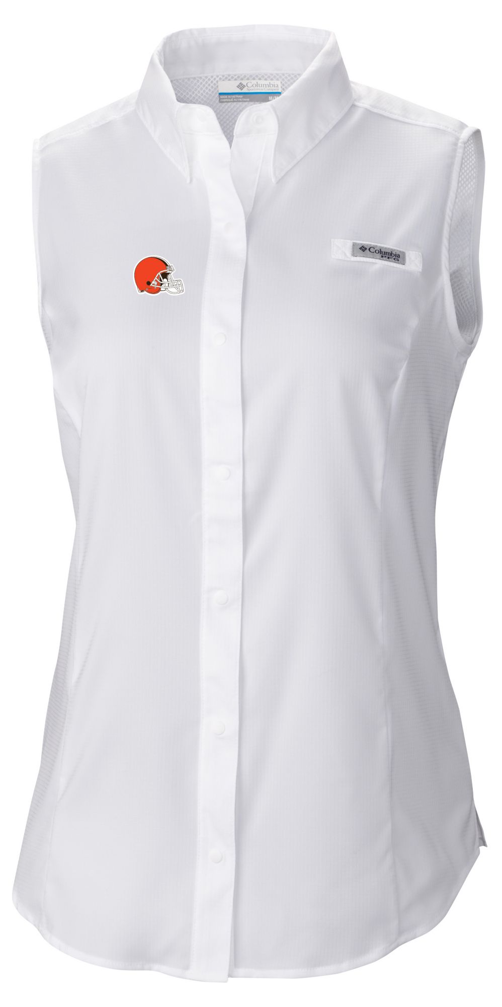 Columbia Women's Cleveland Browns White Tamiami Sleeveless Shirt