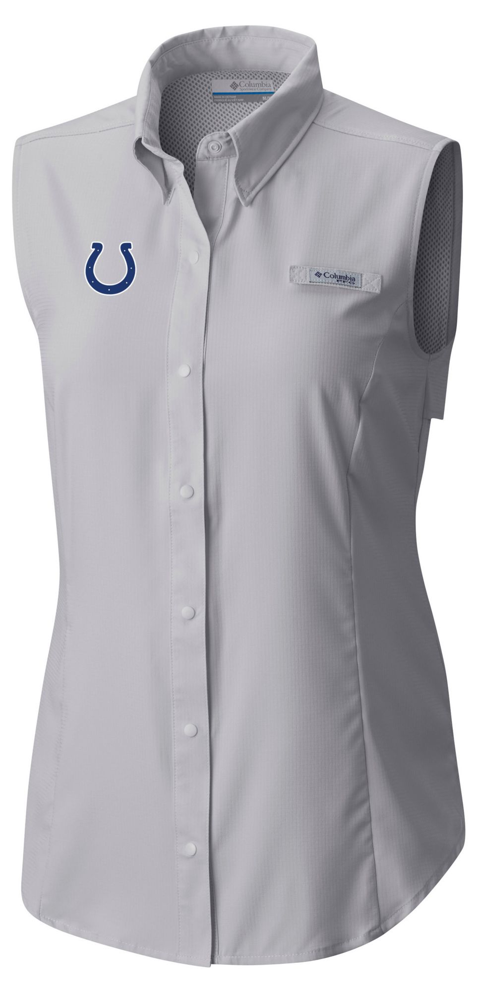 Columbia Women's Indianapolis Colts Grey Tamiami Sleeveless Shirt