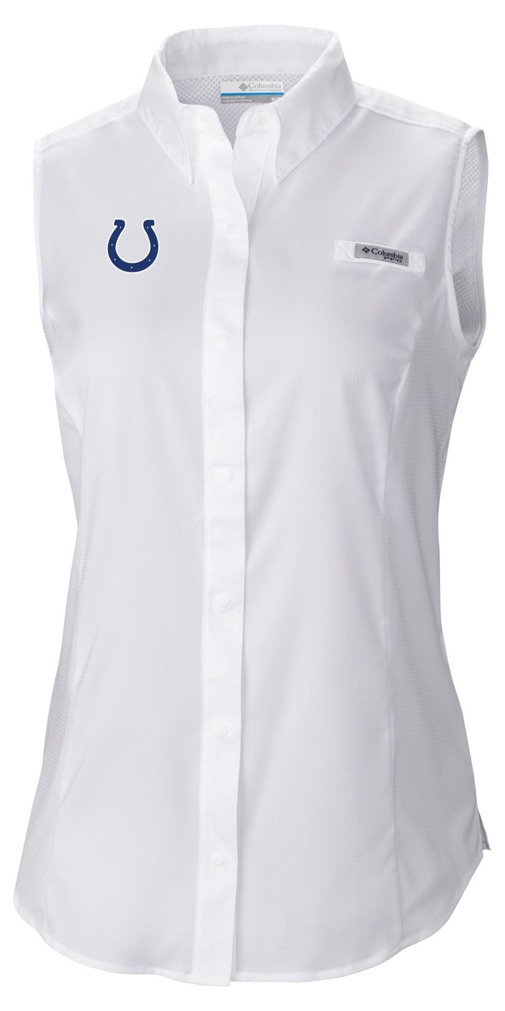 Columbia Women's Indianapolis Colts White Tamiami Sleeveless Shirt