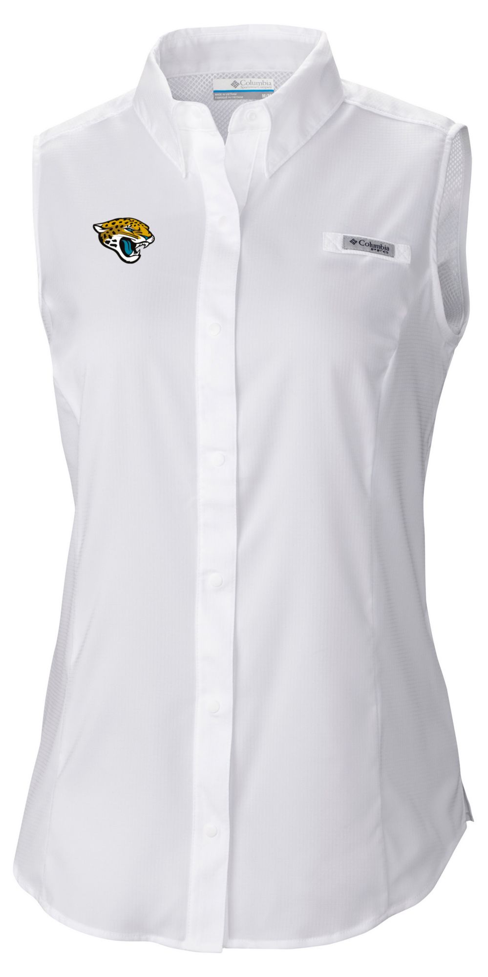 Columbia Women's Jacksonville Jaguars White Tamiami Sleeveless Shirt