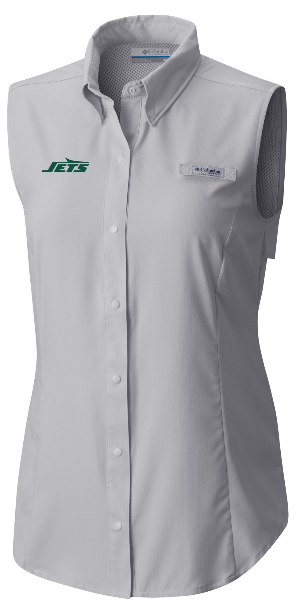 Columbia Women's New York Jets Grey Tamiami Sleeveless Shirt