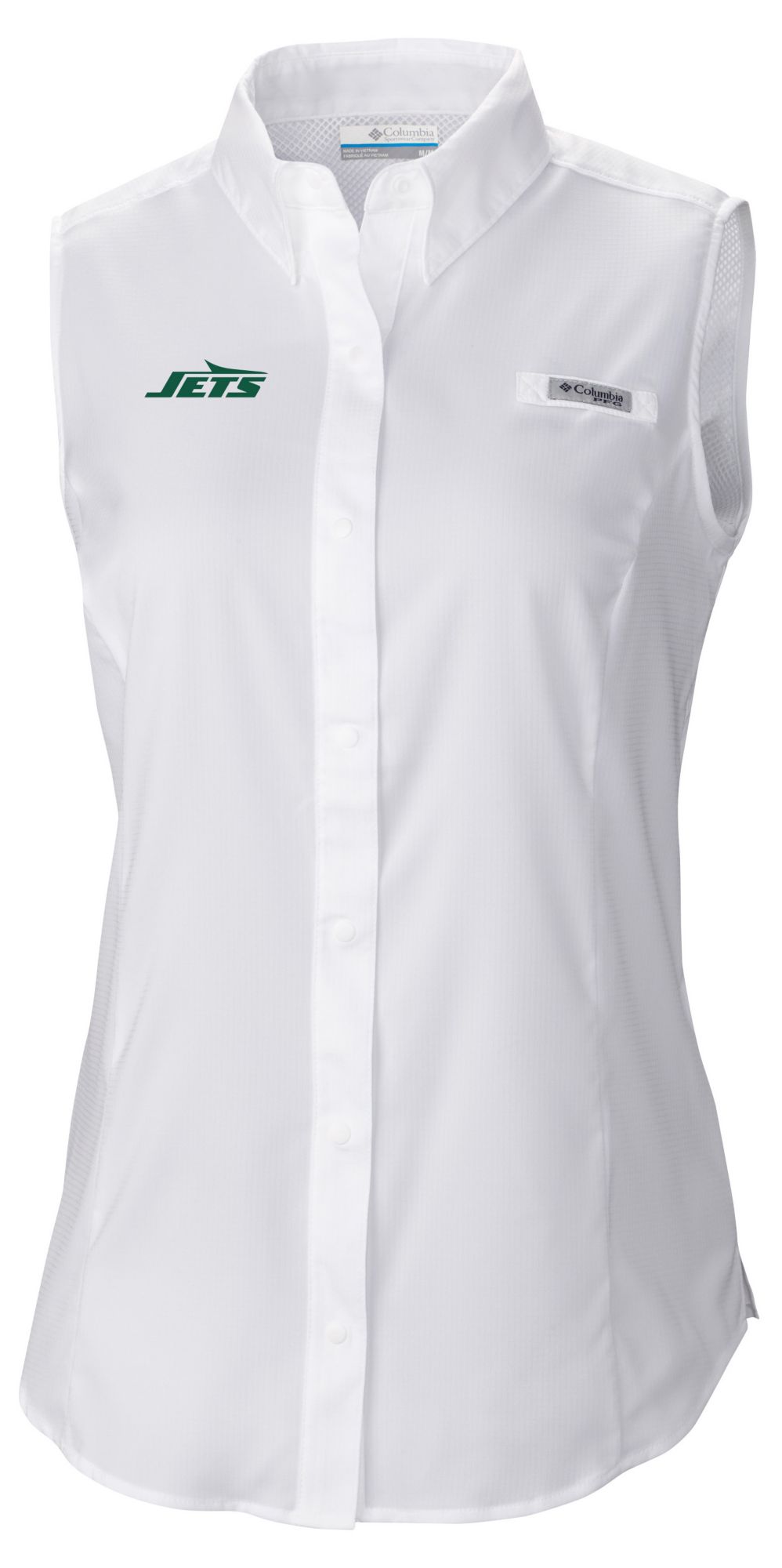 Columbia Women's New York Jets White Tamiami Sleeveless Shirt