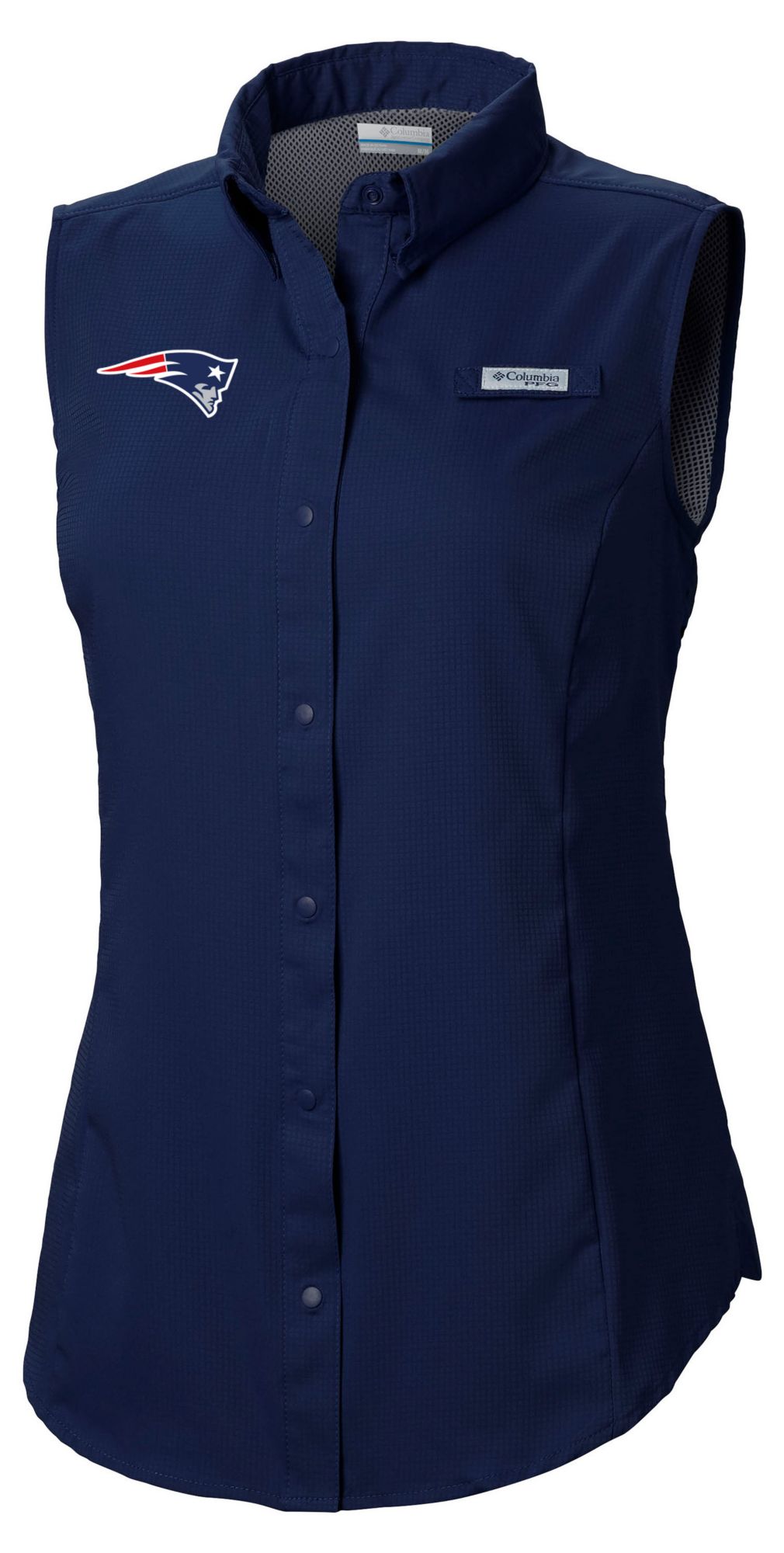 Columbia Women's New England Patriots Navy Tamiami Sleeveless Shirt