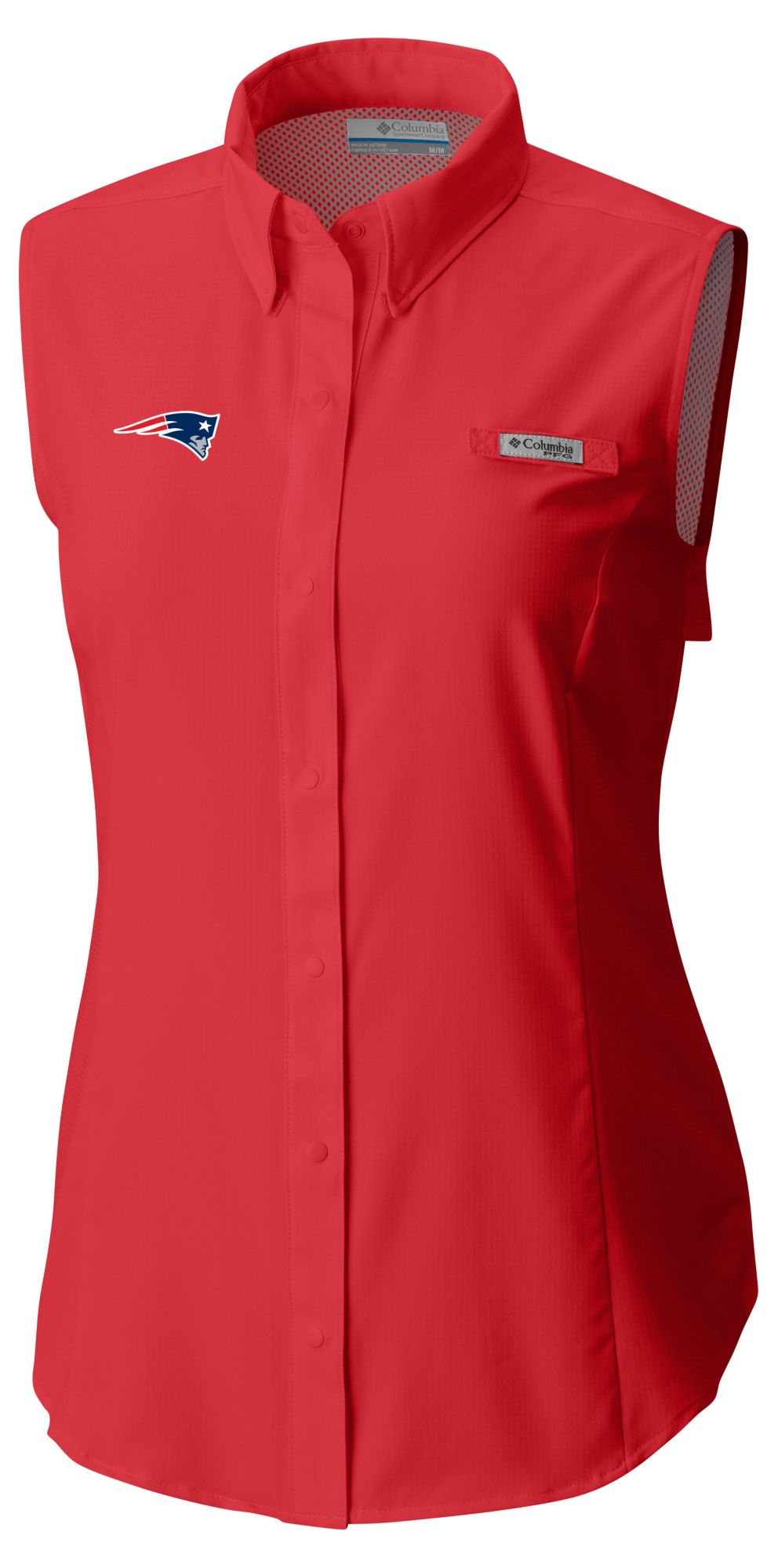 Columbia Women's New England Patriots Red Tamiami Sleeveless Shirt