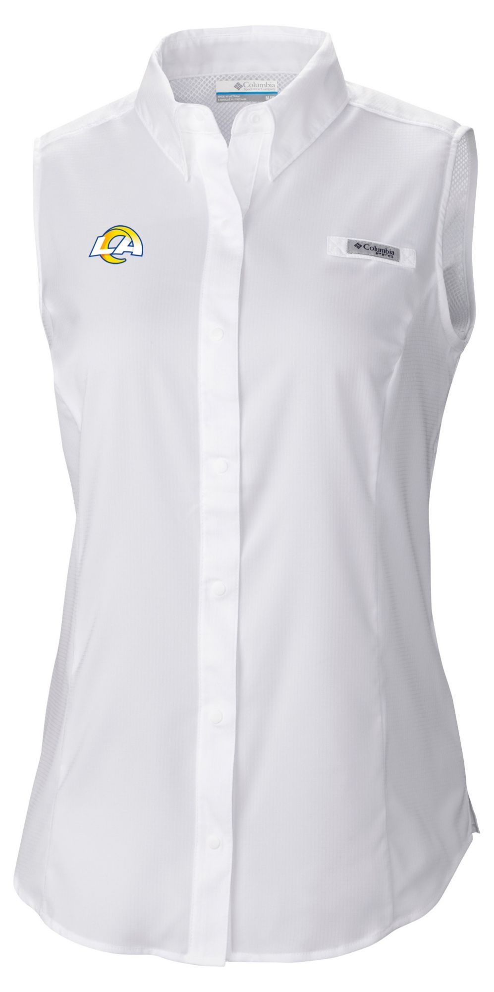 Columbia Women's Los Angeles Rams White Tamiami Sleeveless Shirt