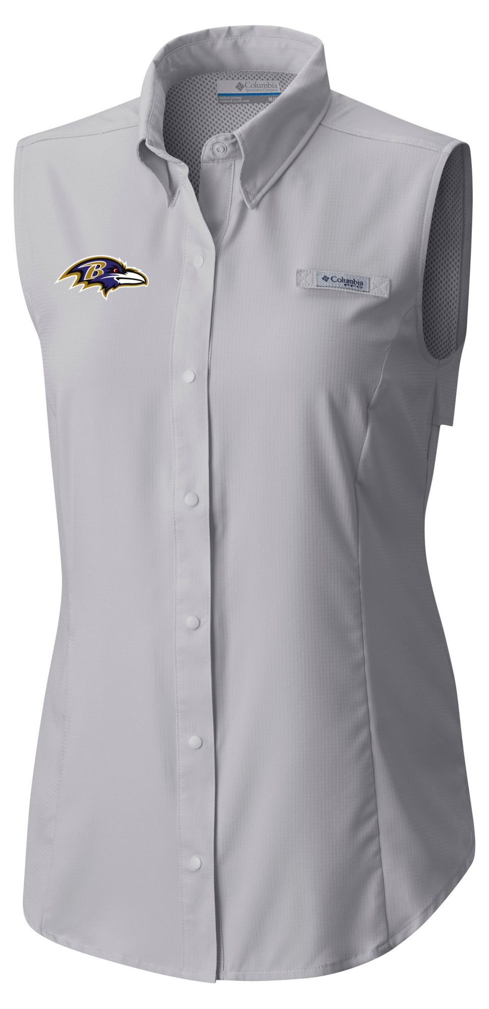 Columbia Women's Baltimore Ravens Grey Tamiami Sleeveless Shirt