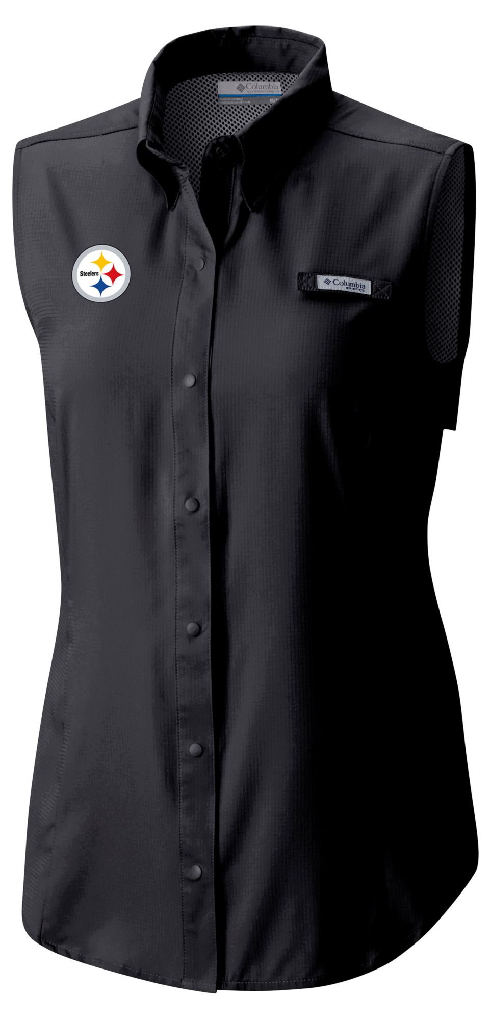 Columbia Women's Pittsburgh Steelers Black Tamiami Sleeveless Shirt
