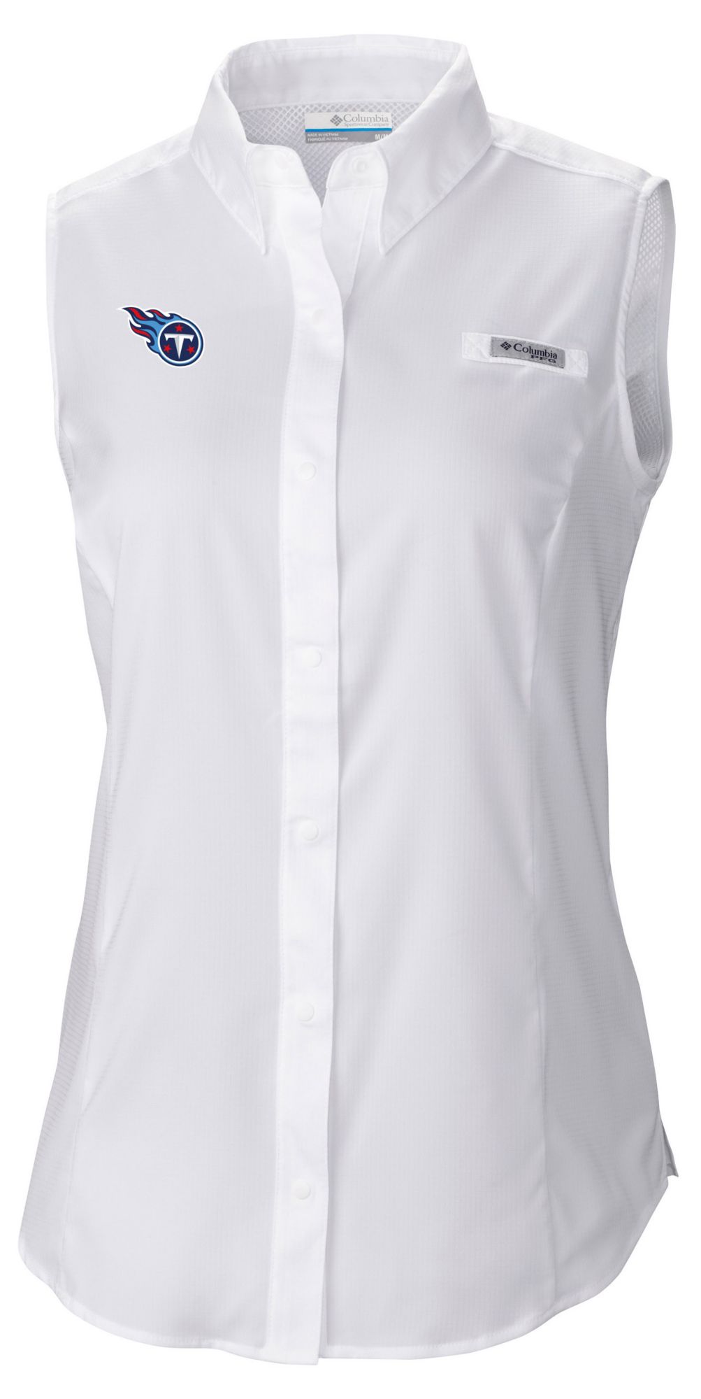 Columbia Women's Tennessee Titans White Tamiami Sleeveless Shirt