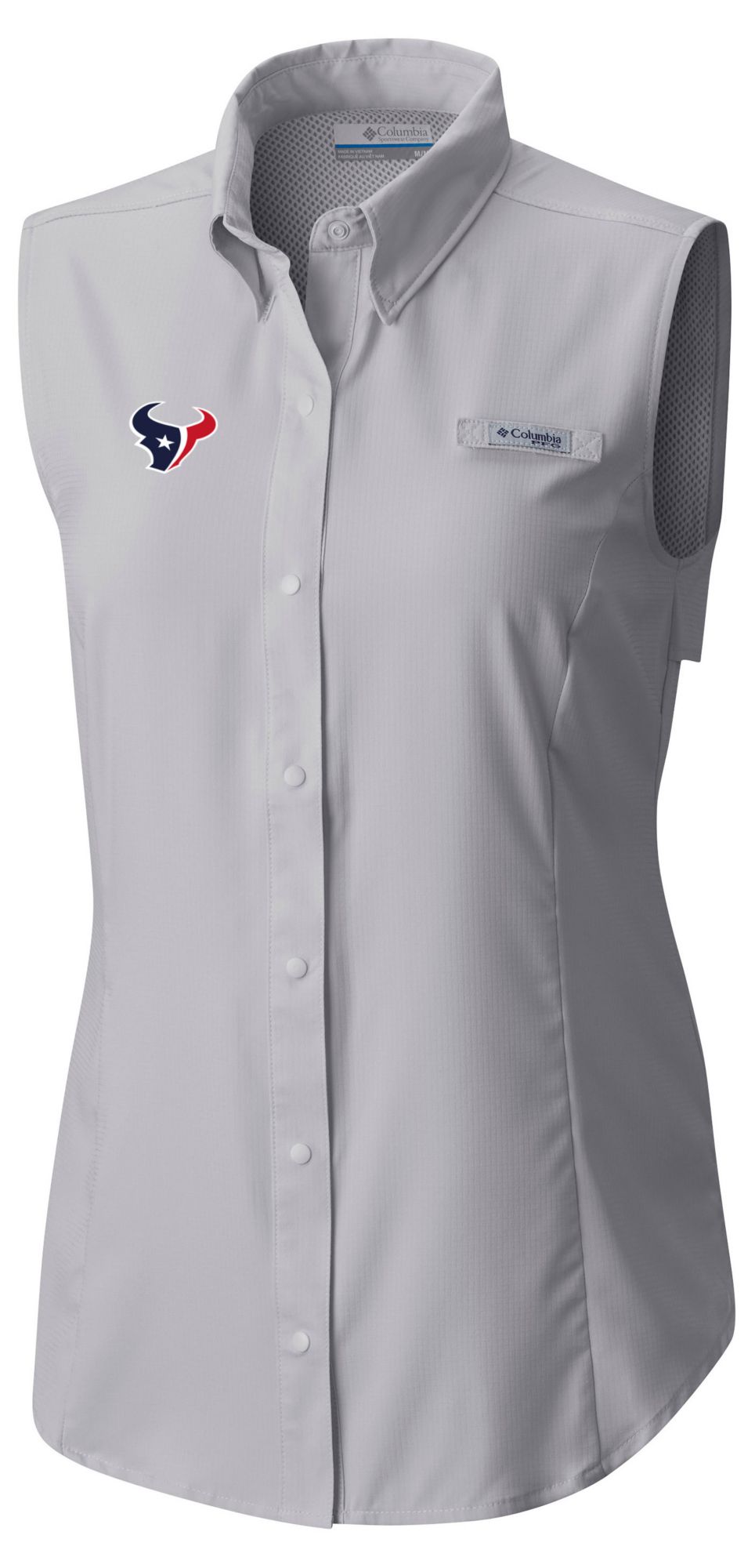 Columbia Women's Houston Texans Grey Tamiami Sleeveless Shirt