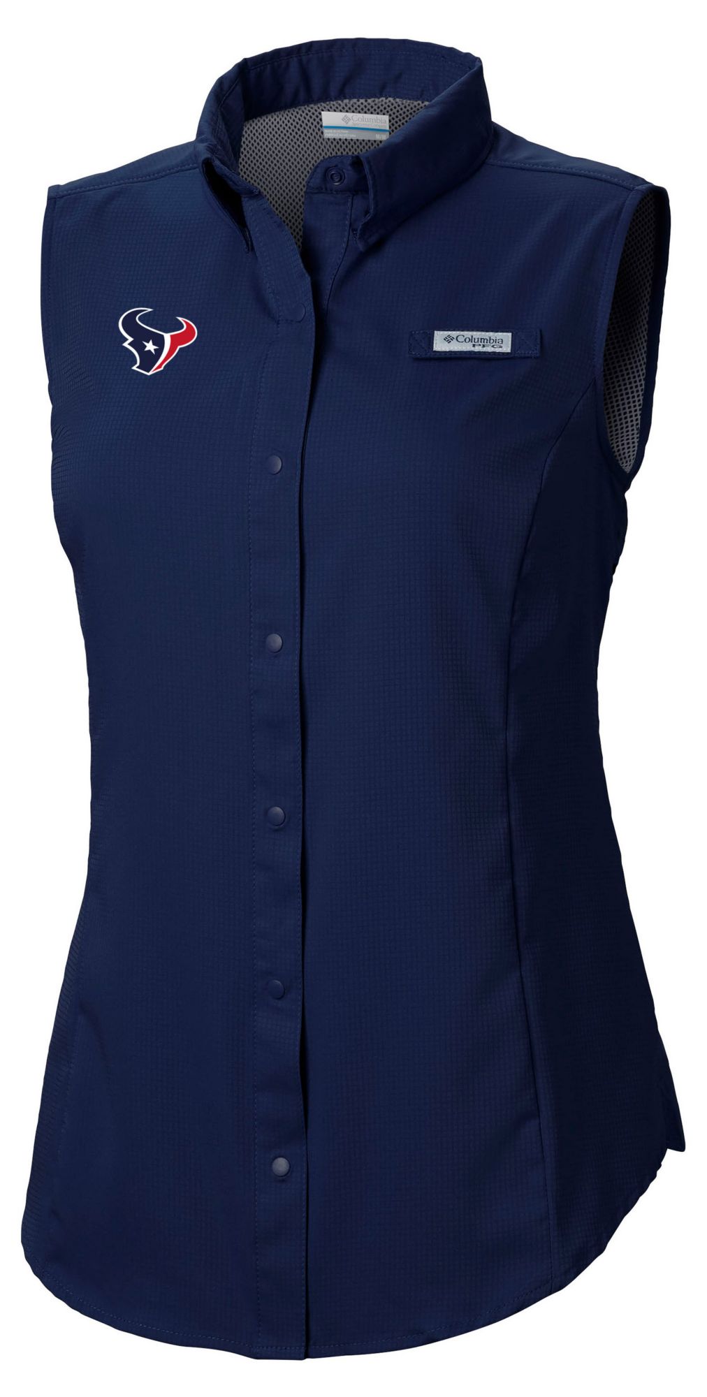 Columbia Women's Houston Texans Navy Tamiami Sleeveless Shirt