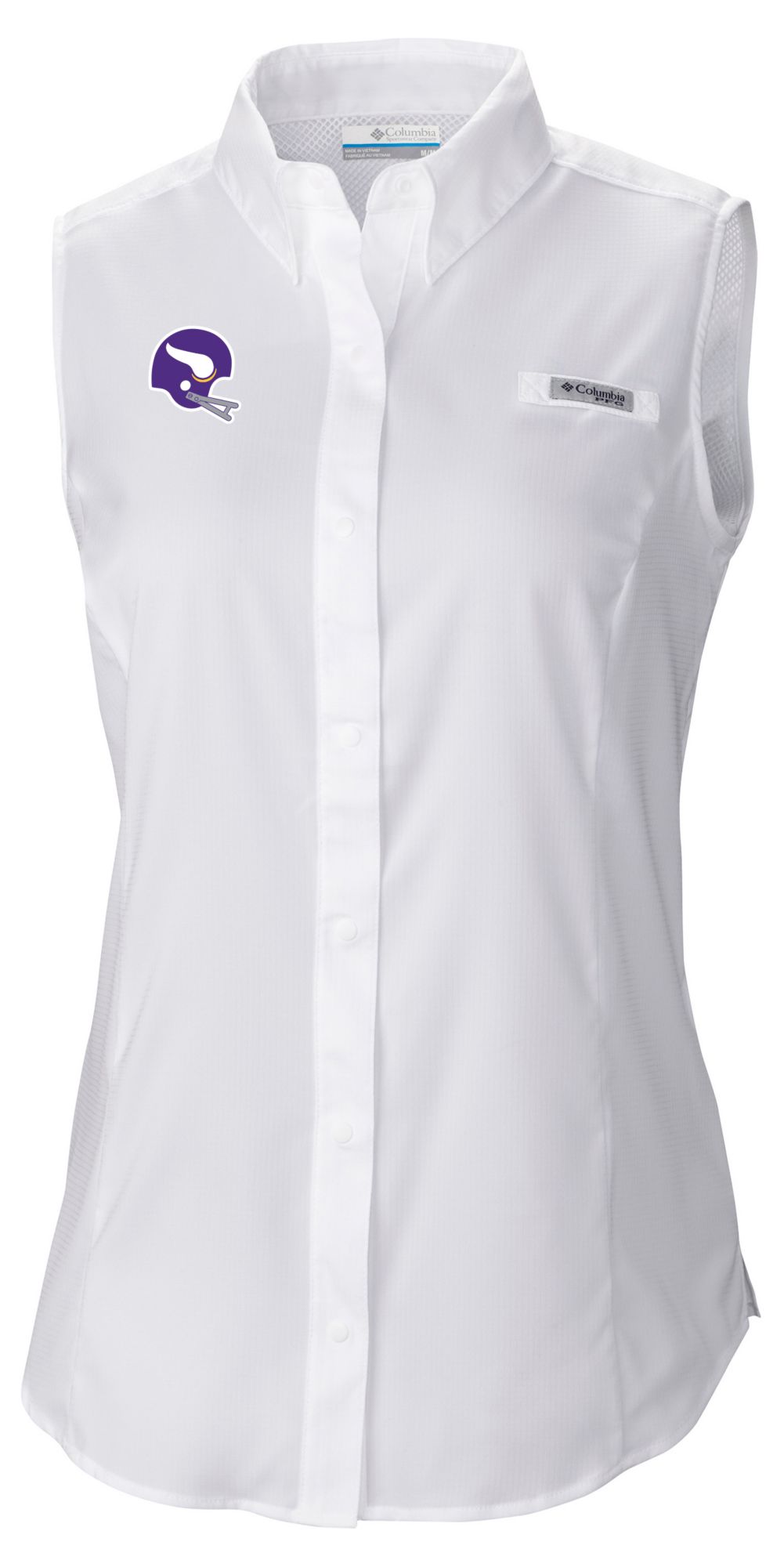 Columbia Women's Minnesota Vikings White Tamiami Sleeveless Shirt