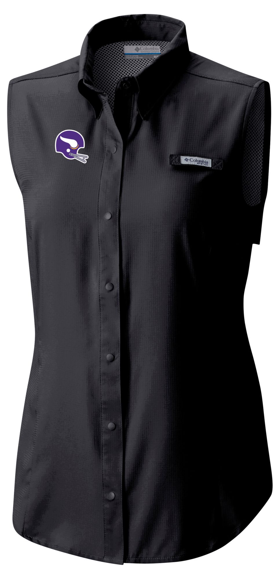 Columbia Women's Minnesota Vikings Black Tamiami Sleeveless Shirt