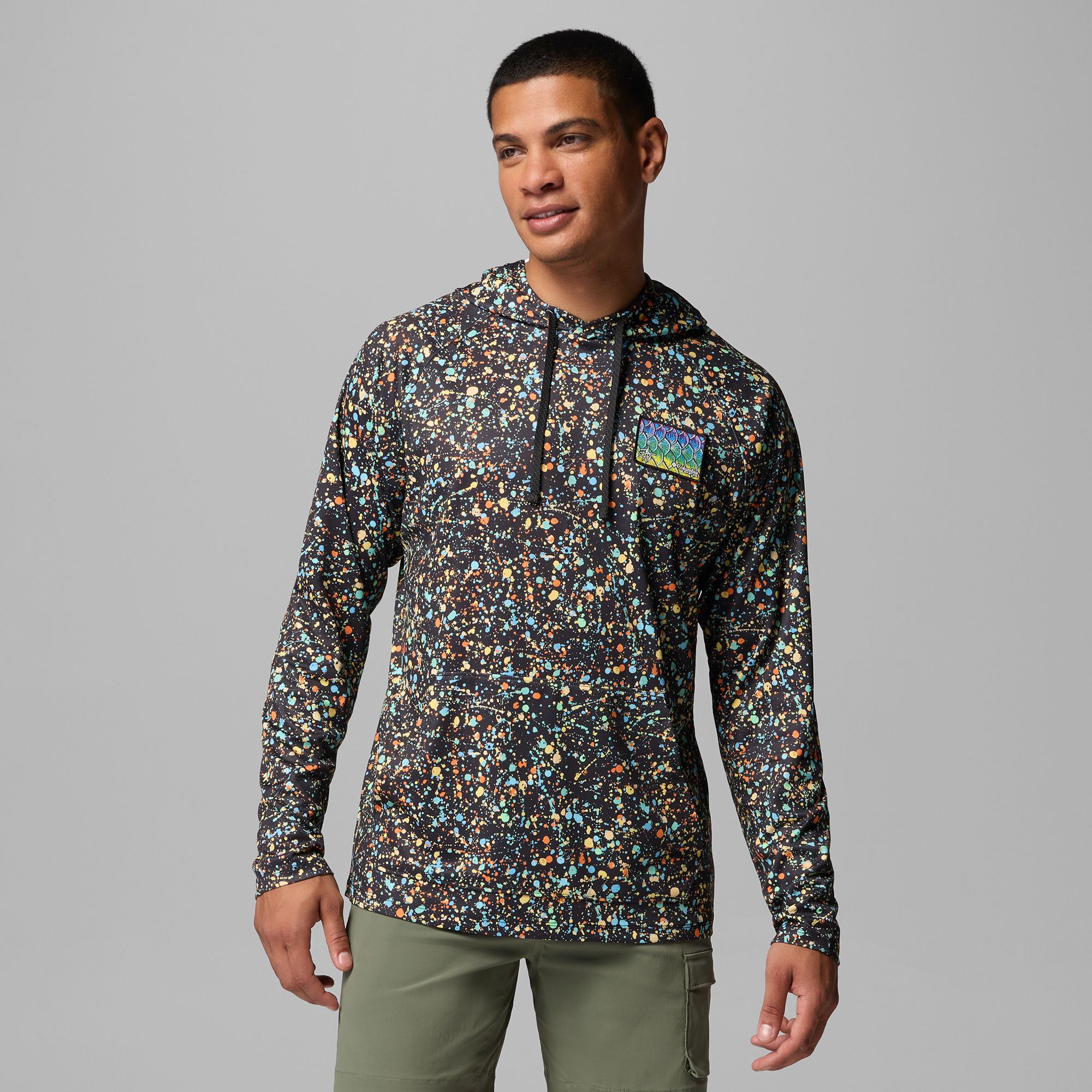 Black/Multi Color Splatter