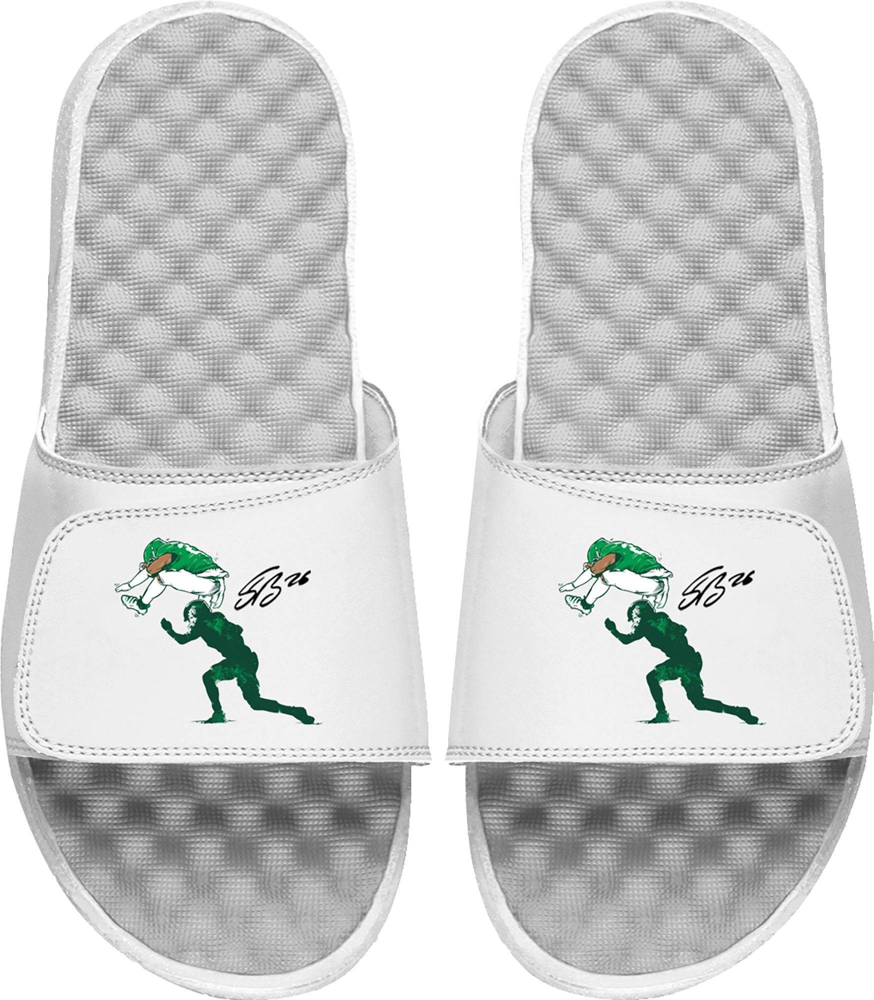 ISlide Philadelphia Eagles Saquon Barkley Reverse Hurdle Slide Sandals
