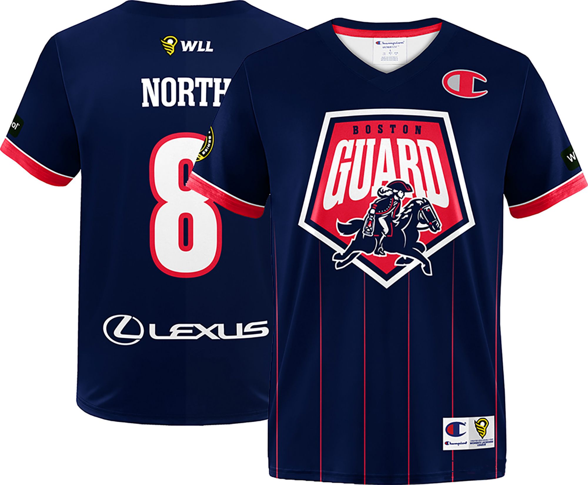 Champion Sports Youth Boston Guard Charlotte North #8 Navy Replica Jersey