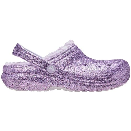 Purple Girls Fleece Lined Crocs Crocs Kids' Classic Lined Clogs