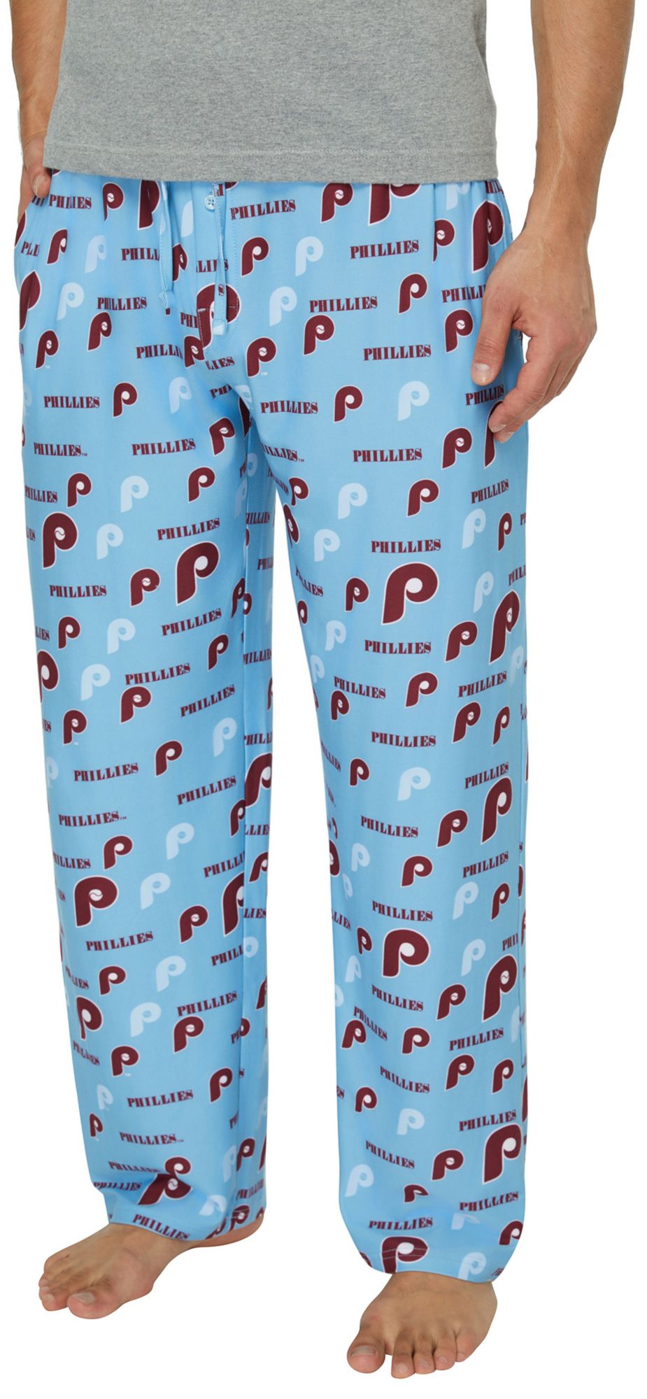 Concepts Sport Adult Philadelphia Phillies Light Blue Mosaic All Over Print Sleep Pants
