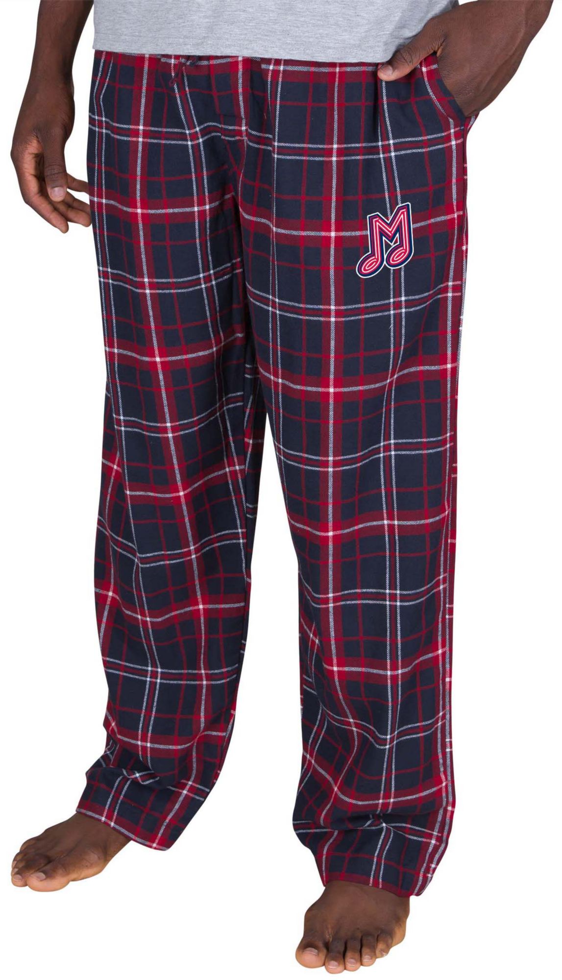 Concepts Sport Men's Memphis Redbirds Navy Ultimate Flannel Pants