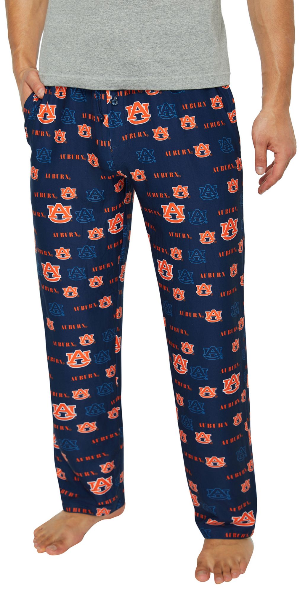 Concepts Sport Men's Auburn Tigers Navy All Over Print Sleep Pants
