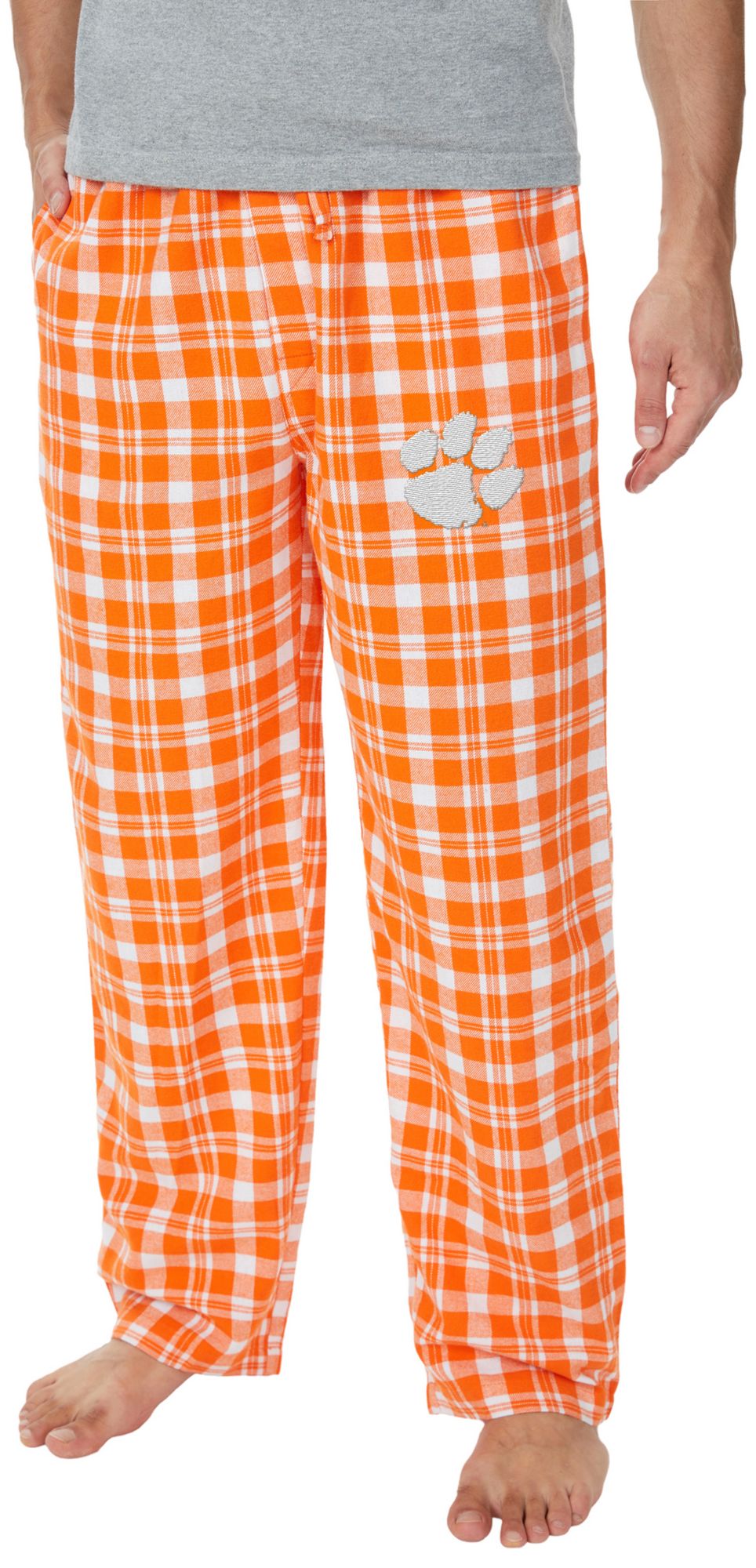 Concepts Sport Men's Clemson Tigers Flannel Sleep Pants