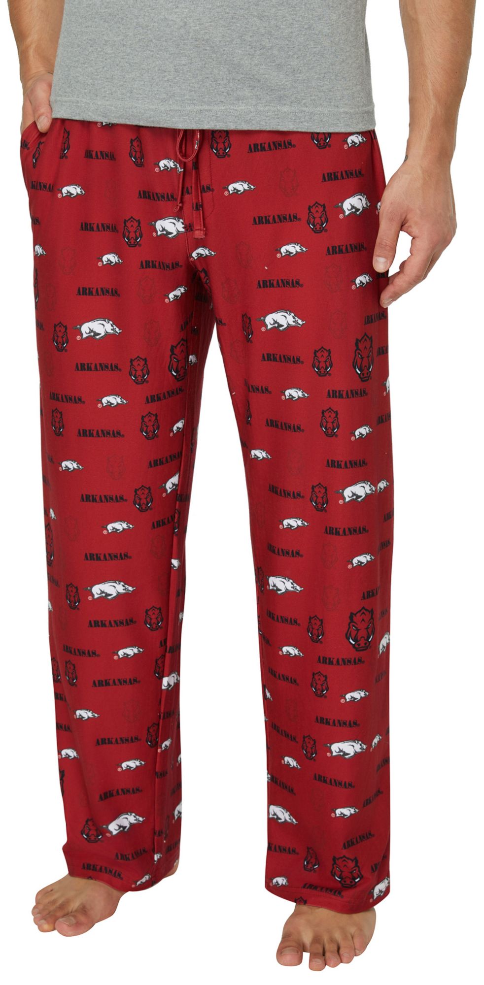 Concepts Sport Men's Arkansas Razorbacks Red All Over Print Sleep Pants