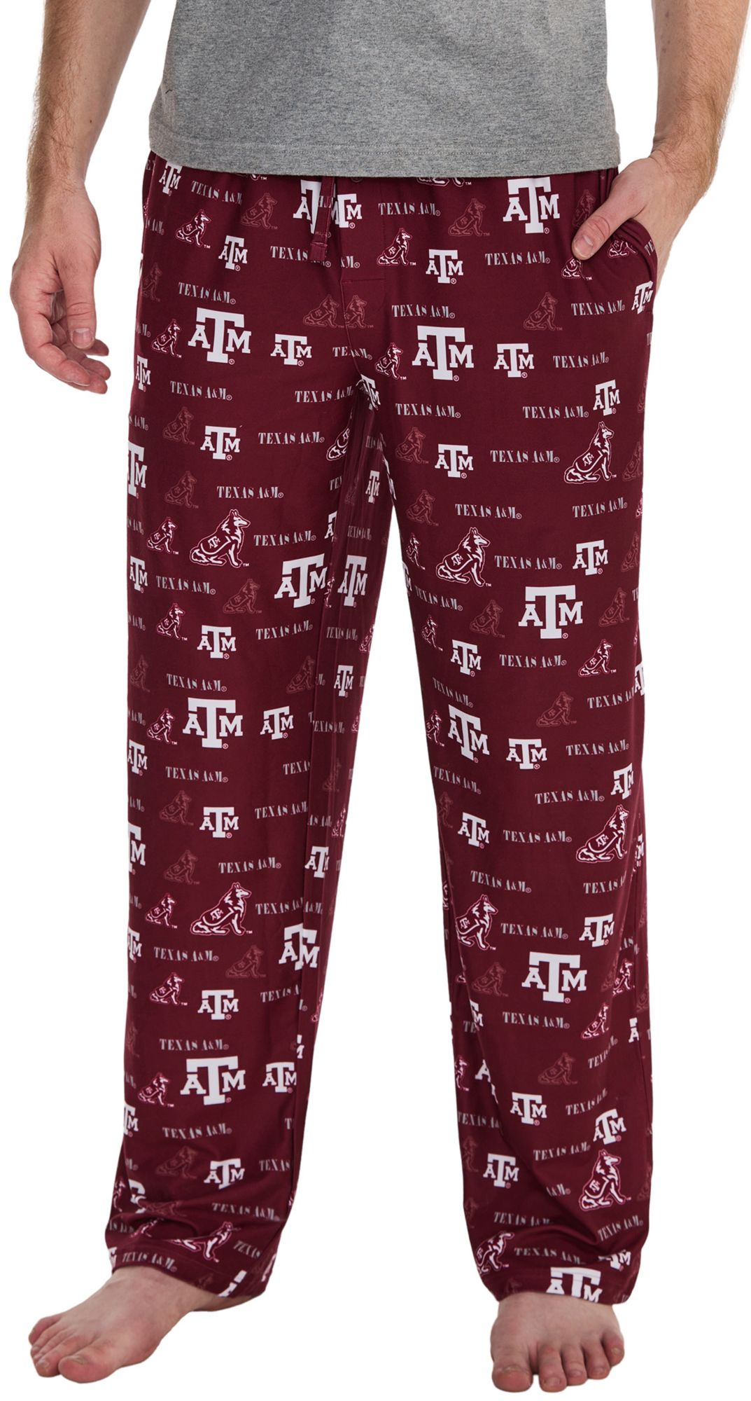 Concepts Sport Men's Texas A&M Aggies Maroon All Over Print Sleep Pants
