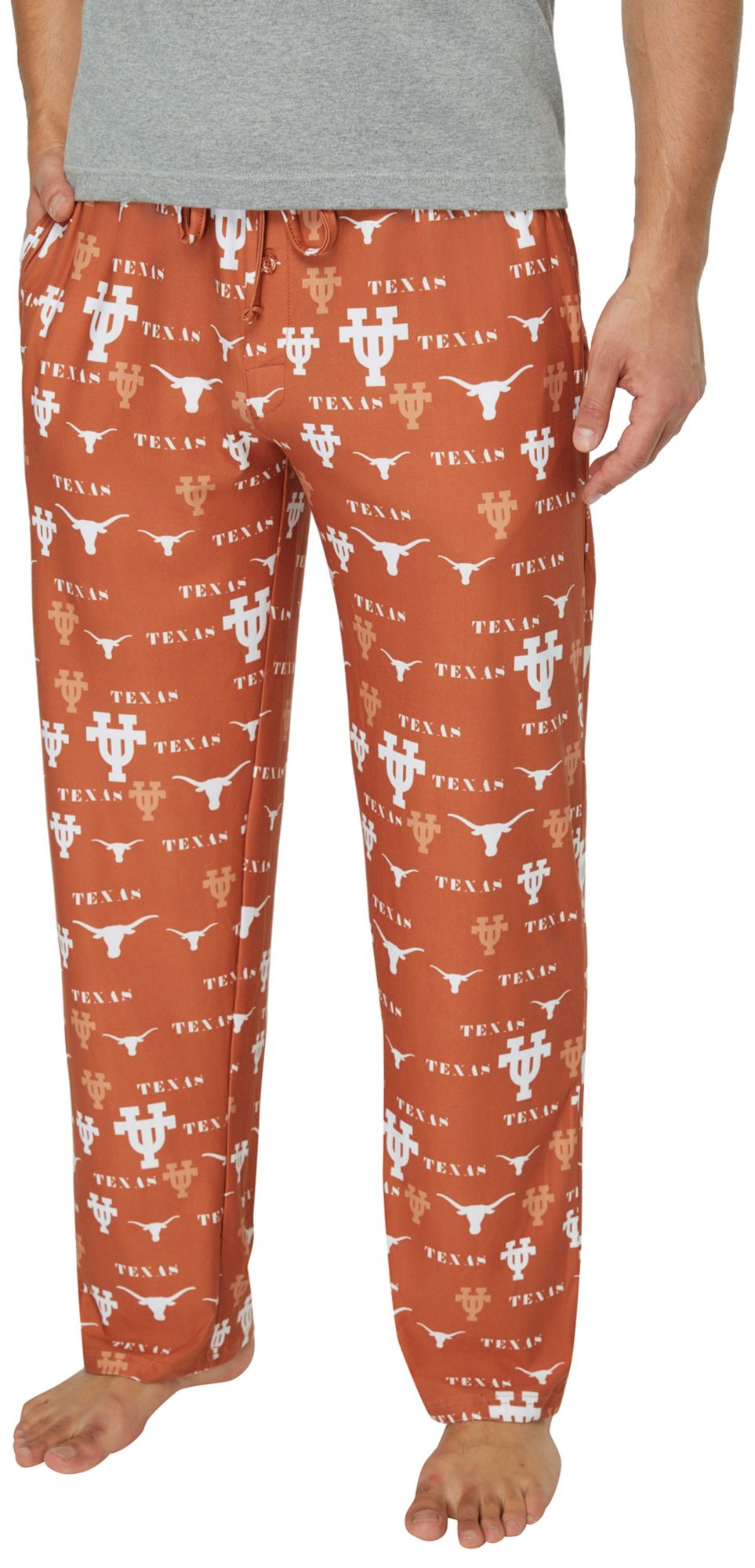 Concepts Sport Men's Texas Longhorns Orange All Over Print Sleep Pants