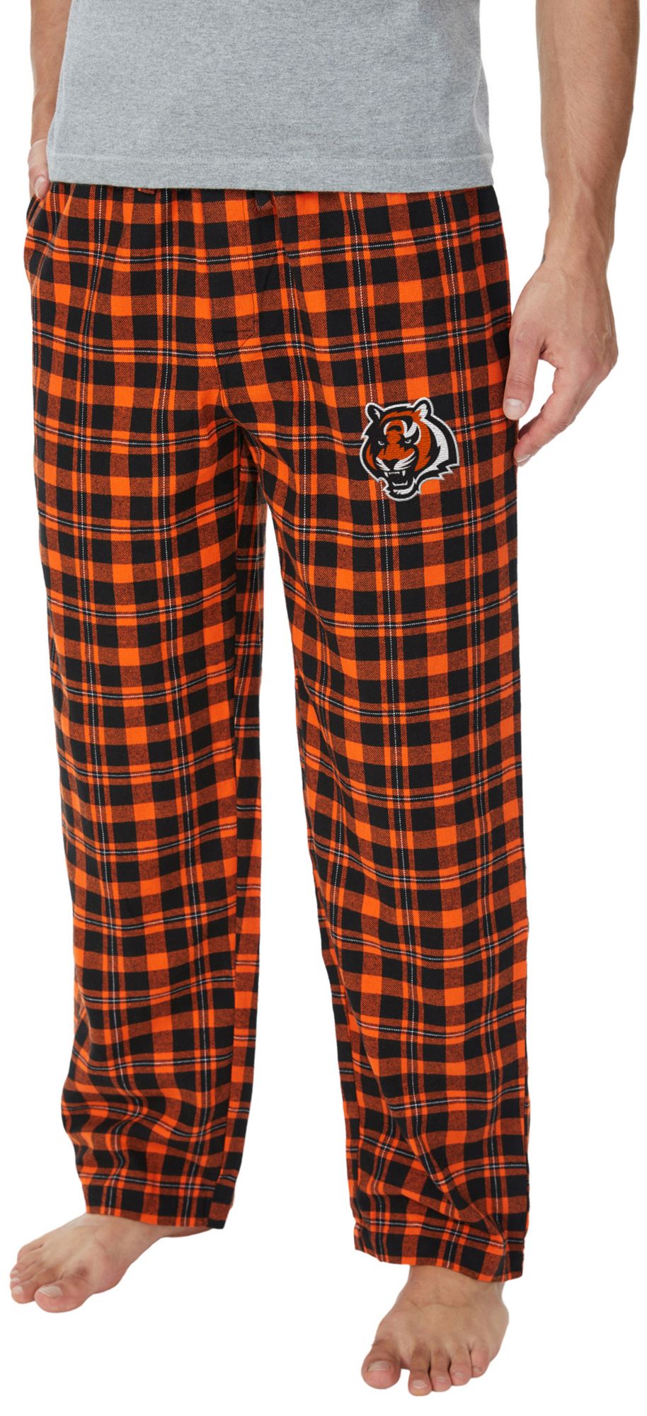 Concepts Sport Men's Cincinnati Bengals Black Hawthorn Flannel Sleep Pants