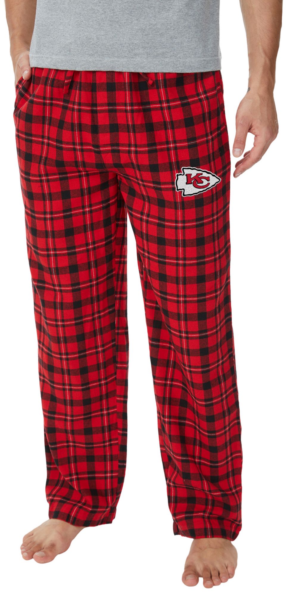 Concepts Sport Men's Kansas City Chiefs Red Hawthorn Flannel Sleep Pants
