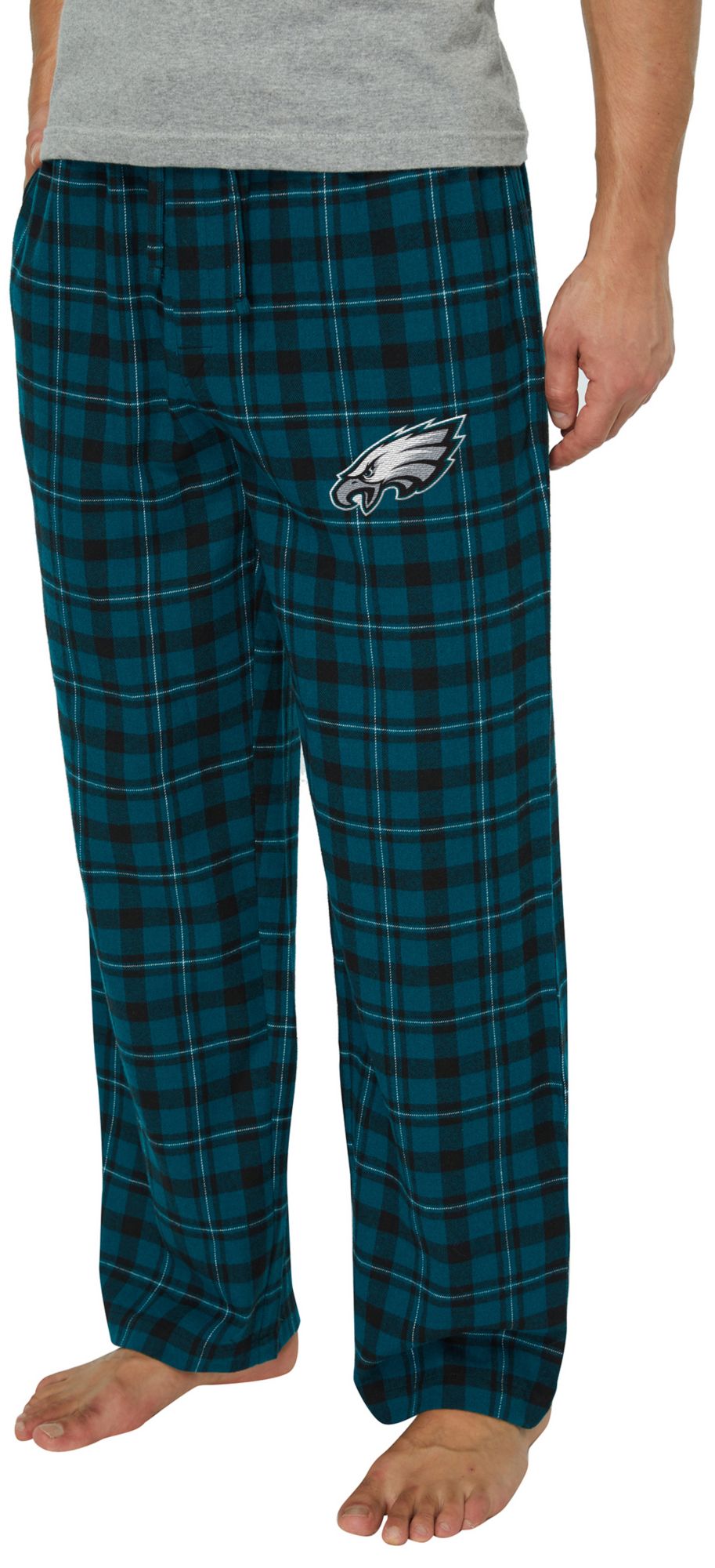 Concepts Sport Men's Philadelphia Eagles Sport Teal Hawthorn Flannel Sleep Pants