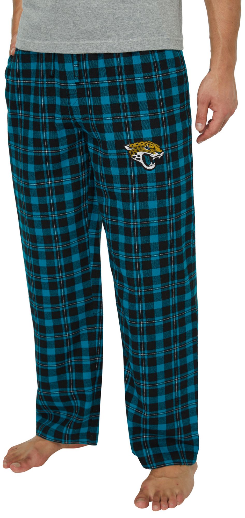 Concepts Sport Men's Jacksonville Jaguars Black Hawthorn Flannel Sleep Pants