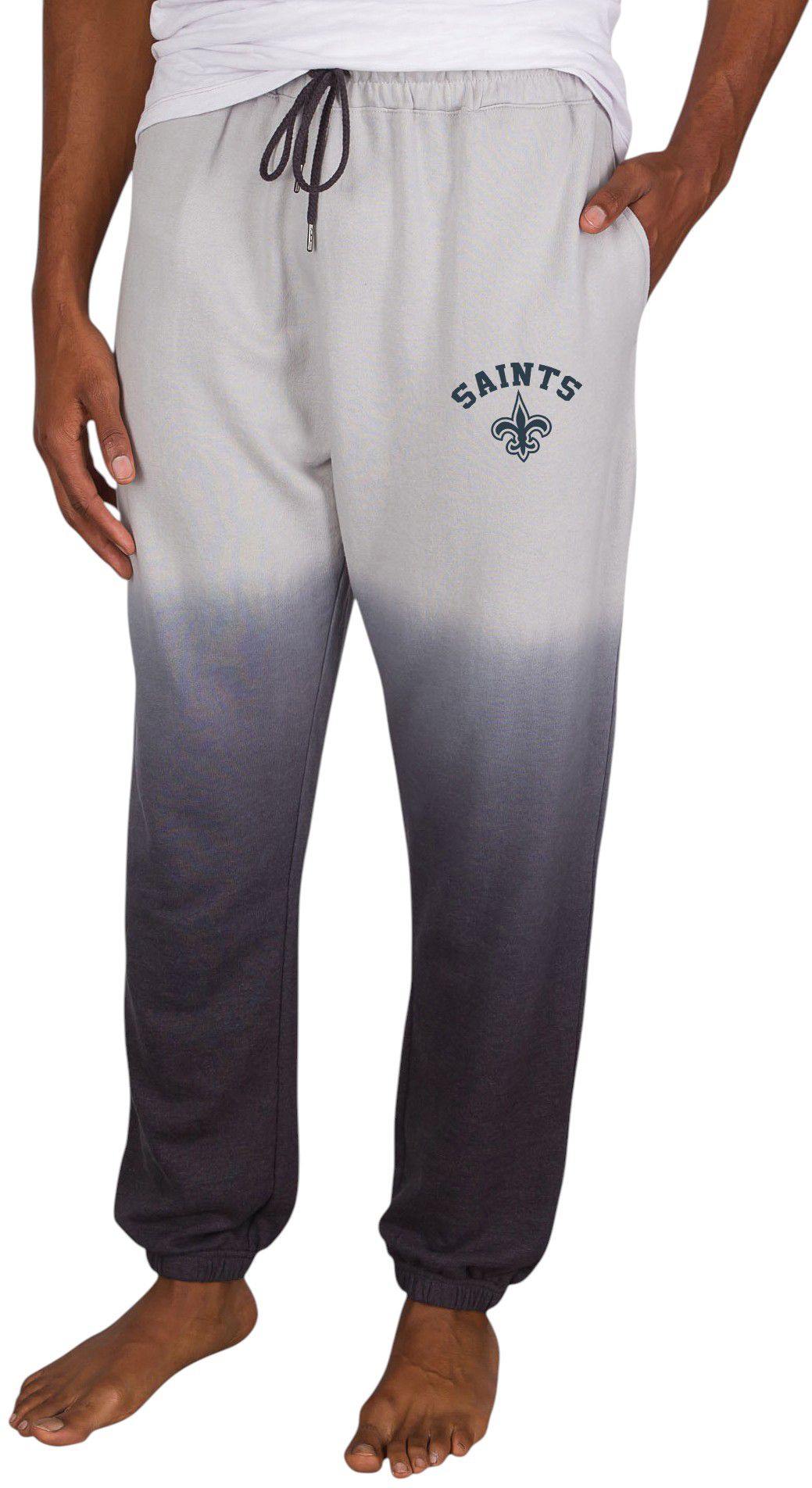Concepts Sport Men's New Orleans Saints Charcoal French Terry Lounge Pants