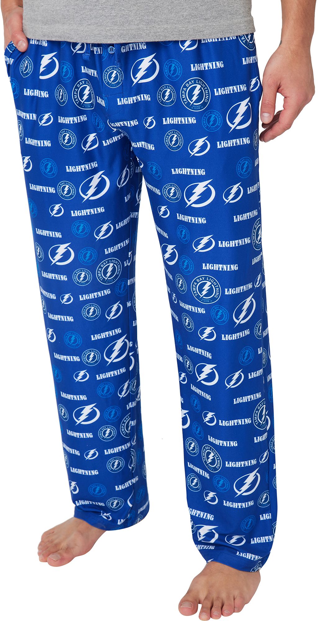 Concepts Sport Men's Tampa Bay Lightning Blue Mosaic All Over Print Sleep Pants