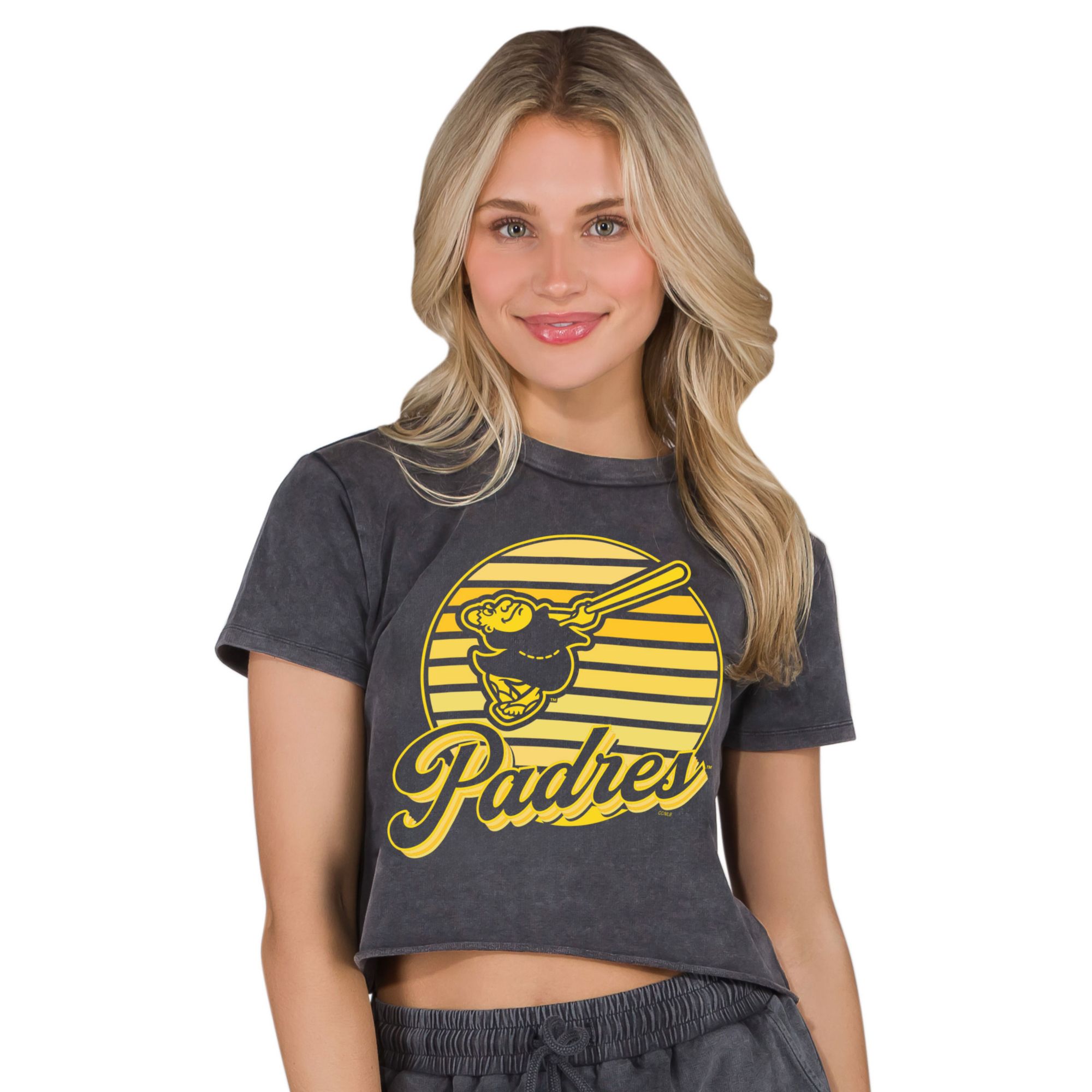 Concepts Sport Women's San Diego Padres Charcoal Prism Boxy T-Shirt