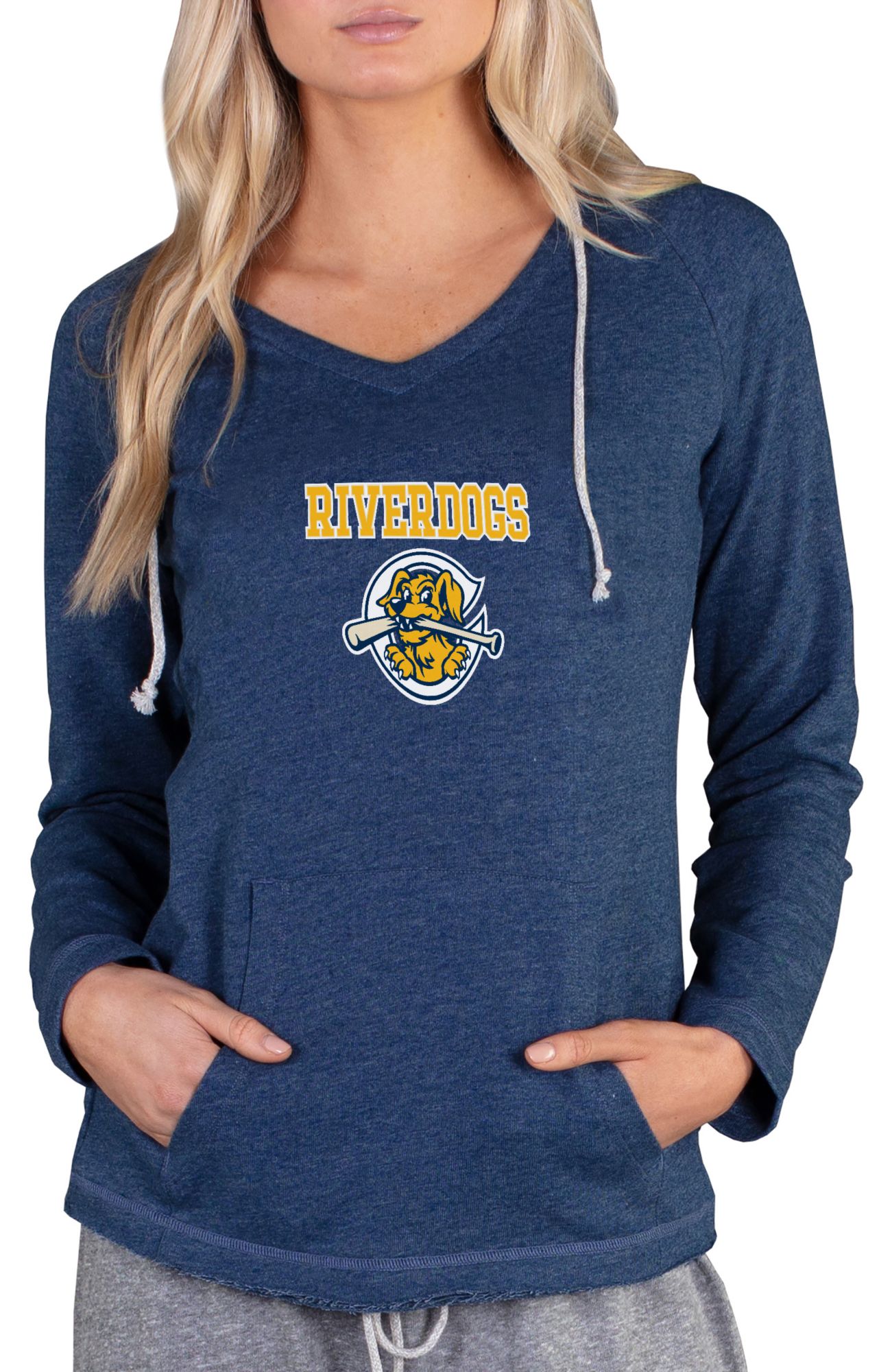 Concepts Sport Women's Charleston River Dogs Navy Mainstream Hoodie
