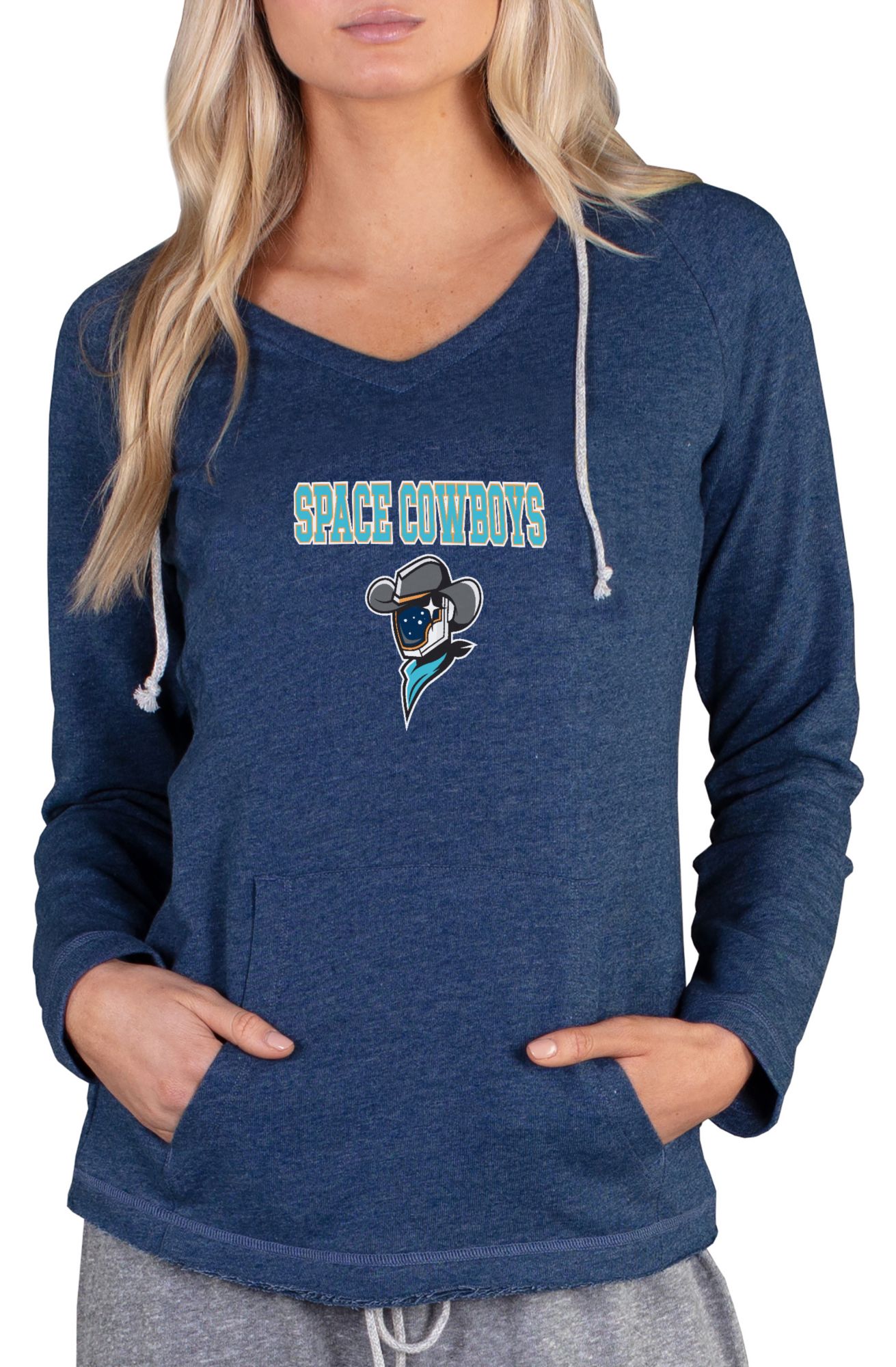 Concepts Sport Women's Sugar Land Space Cowboys Navy Mainstream Hoodie